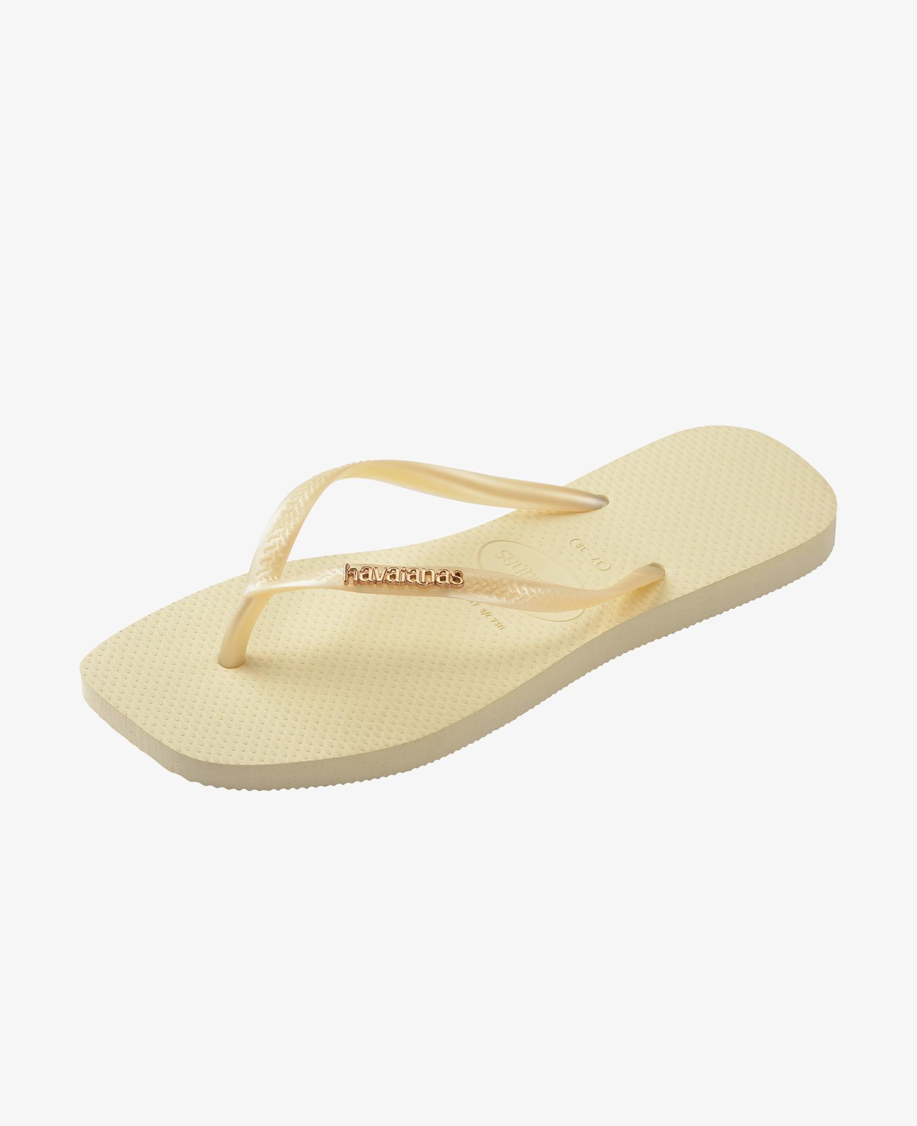 Havaianas Square Logo Metallic Kadın Krem Rengi Terlik