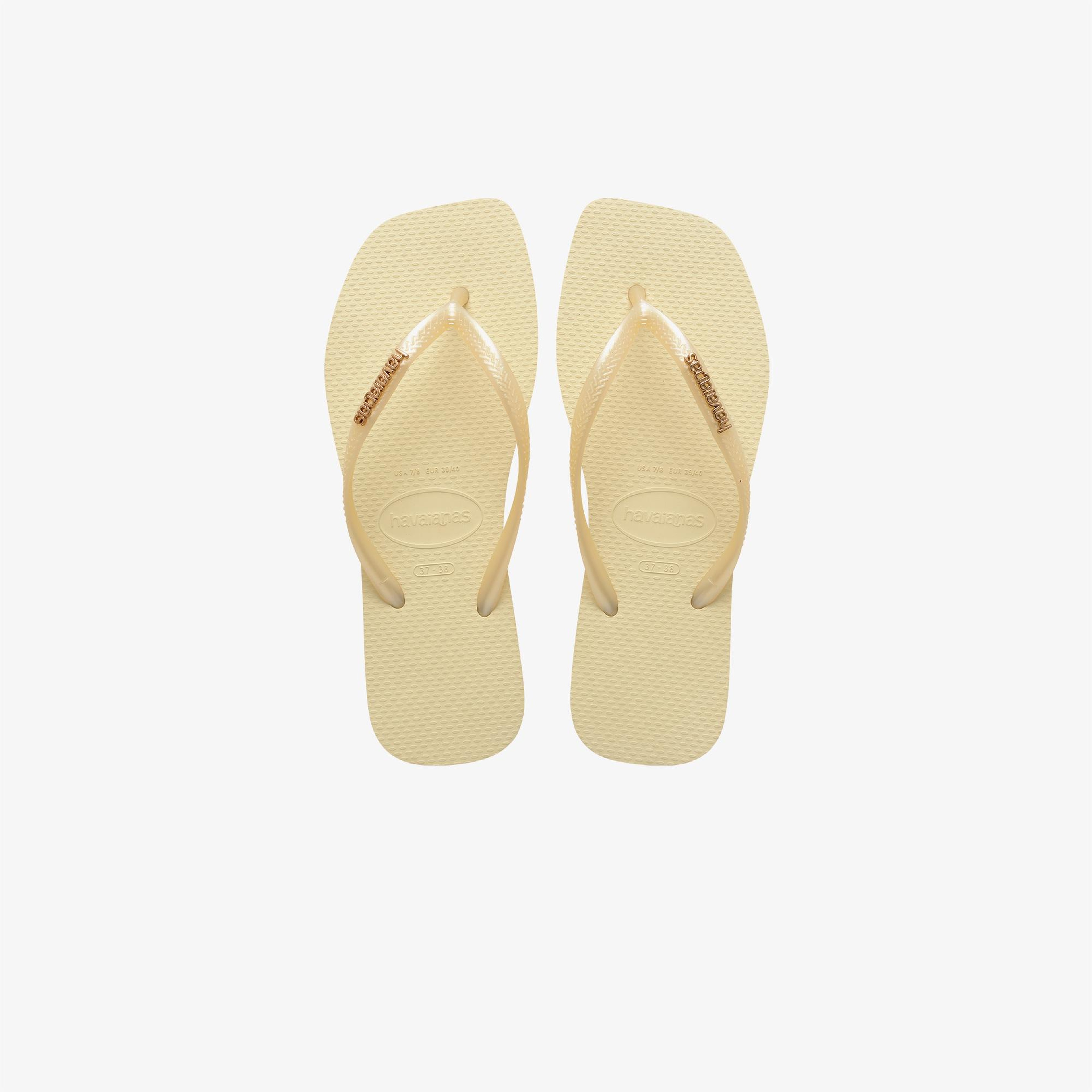 Havaianas Square Logo Metallic Kadın Krem Rengi Terlik
