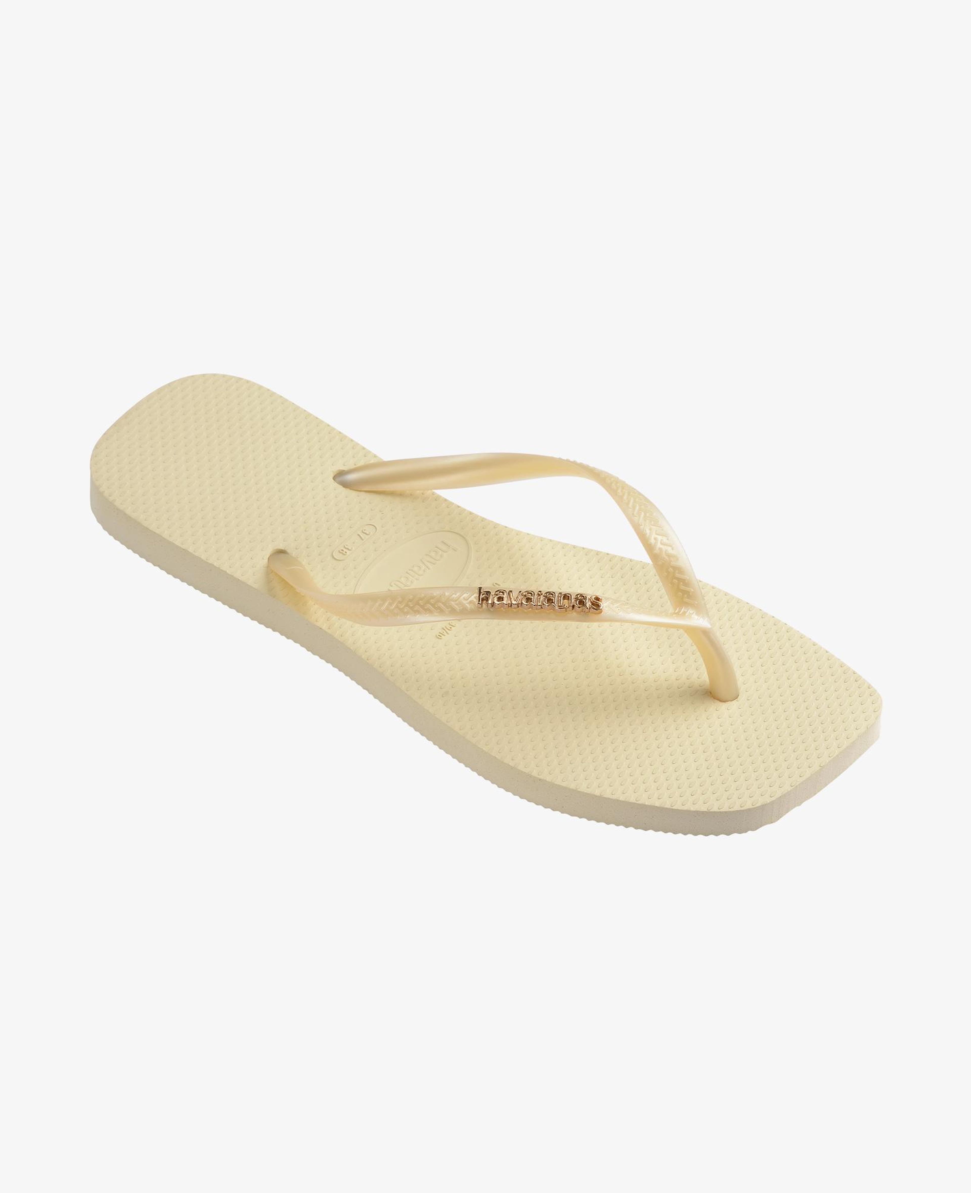 Havaianas Square Logo Metallic Kadın Krem Rengi Terlik