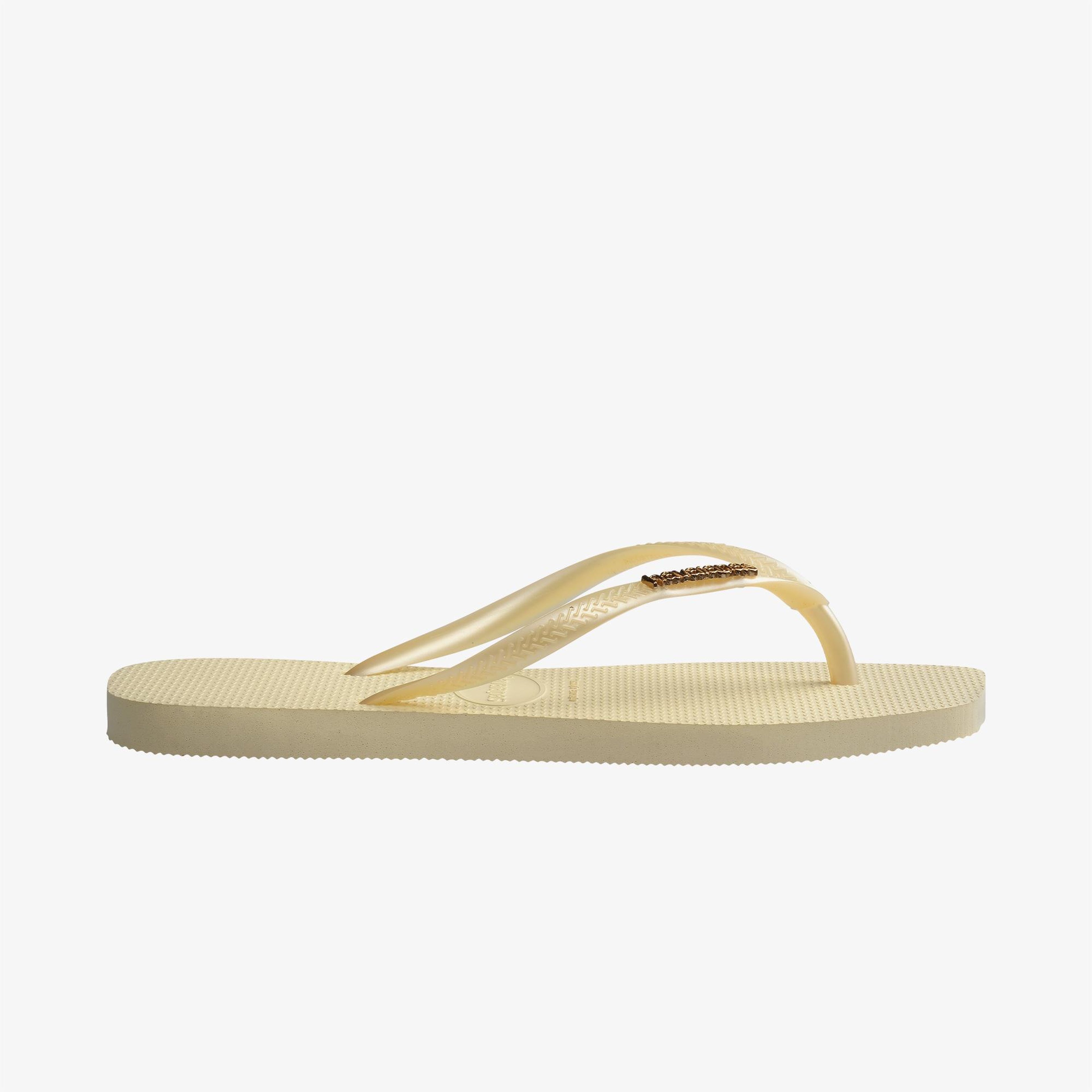 Havaianas Square Logo Metallic Kadın Krem Rengi Terlik