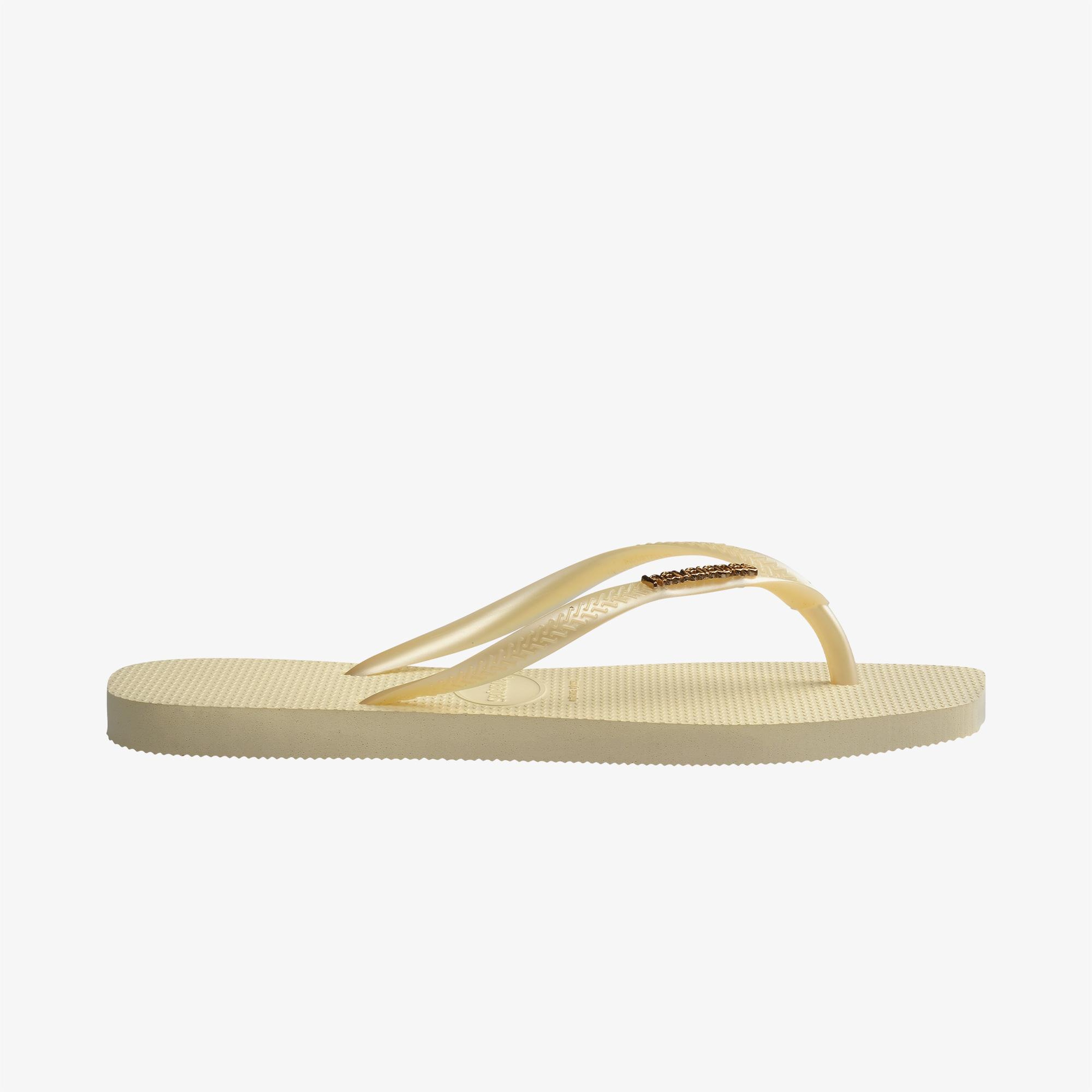 Havaianas Square Logo Metallic Kadın Krem Rengi Terlik