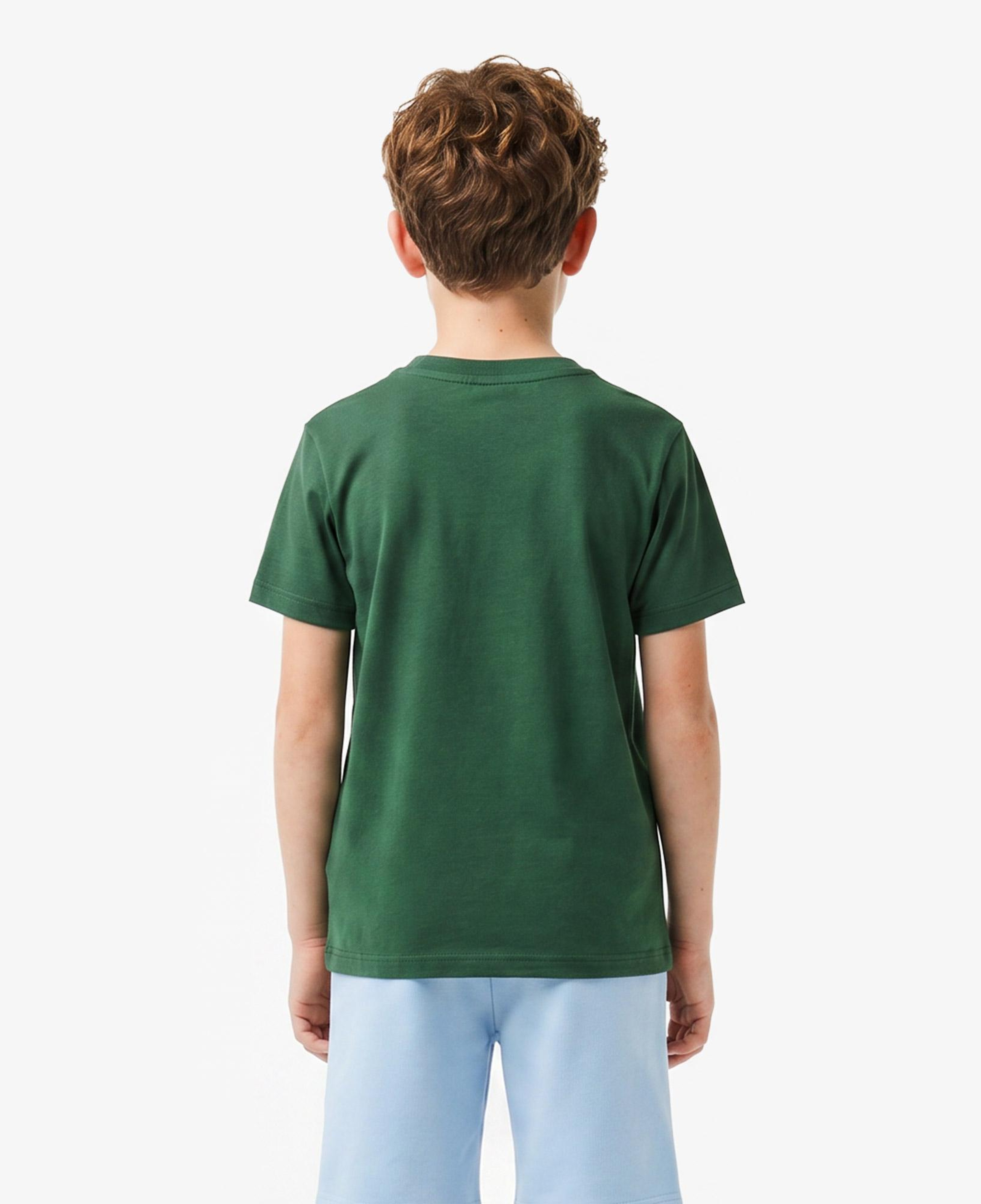 Çocuk Bisiklet Yaka Yeşil T-Shirt