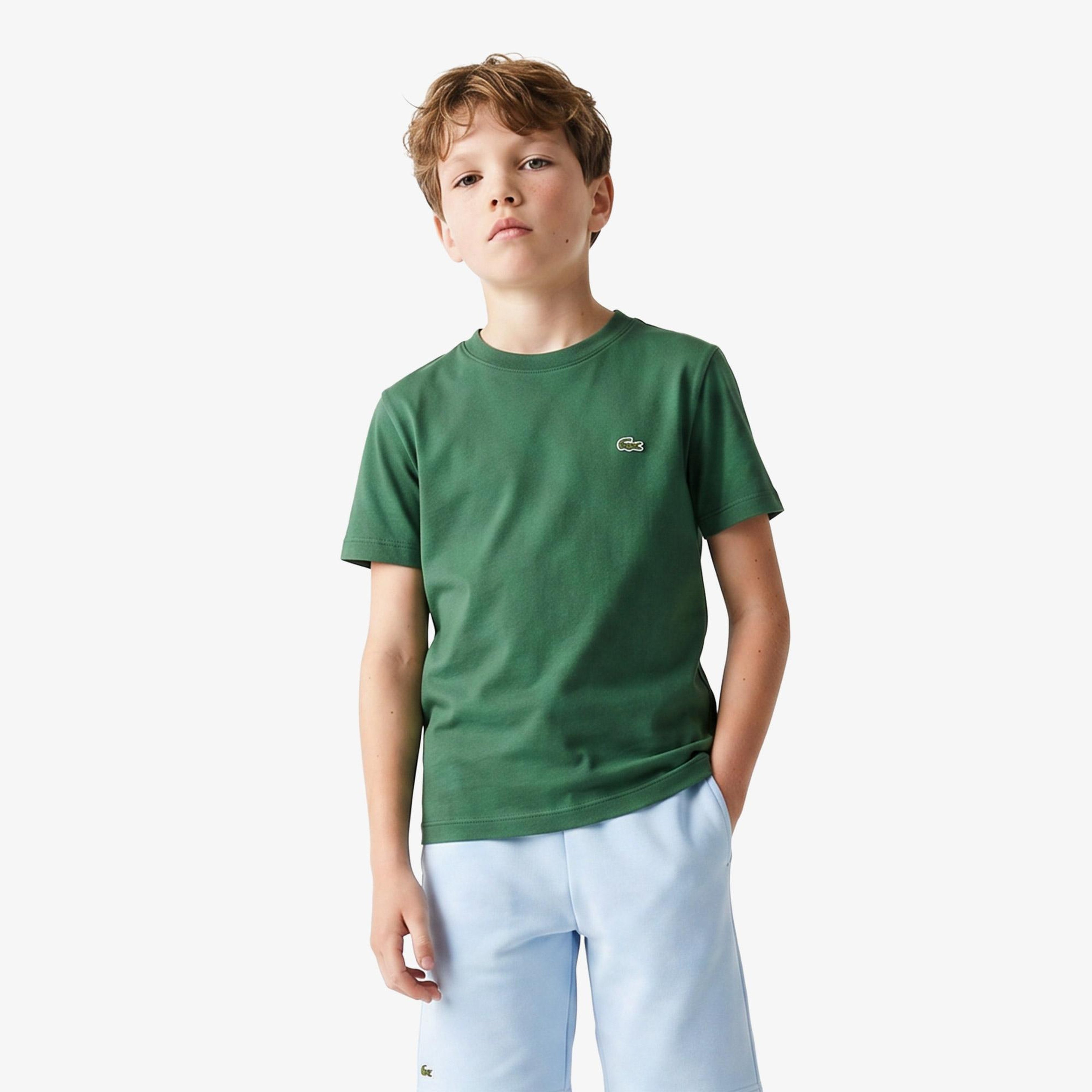 Çocuk Bisiklet Yaka Yeşil T-Shirt
