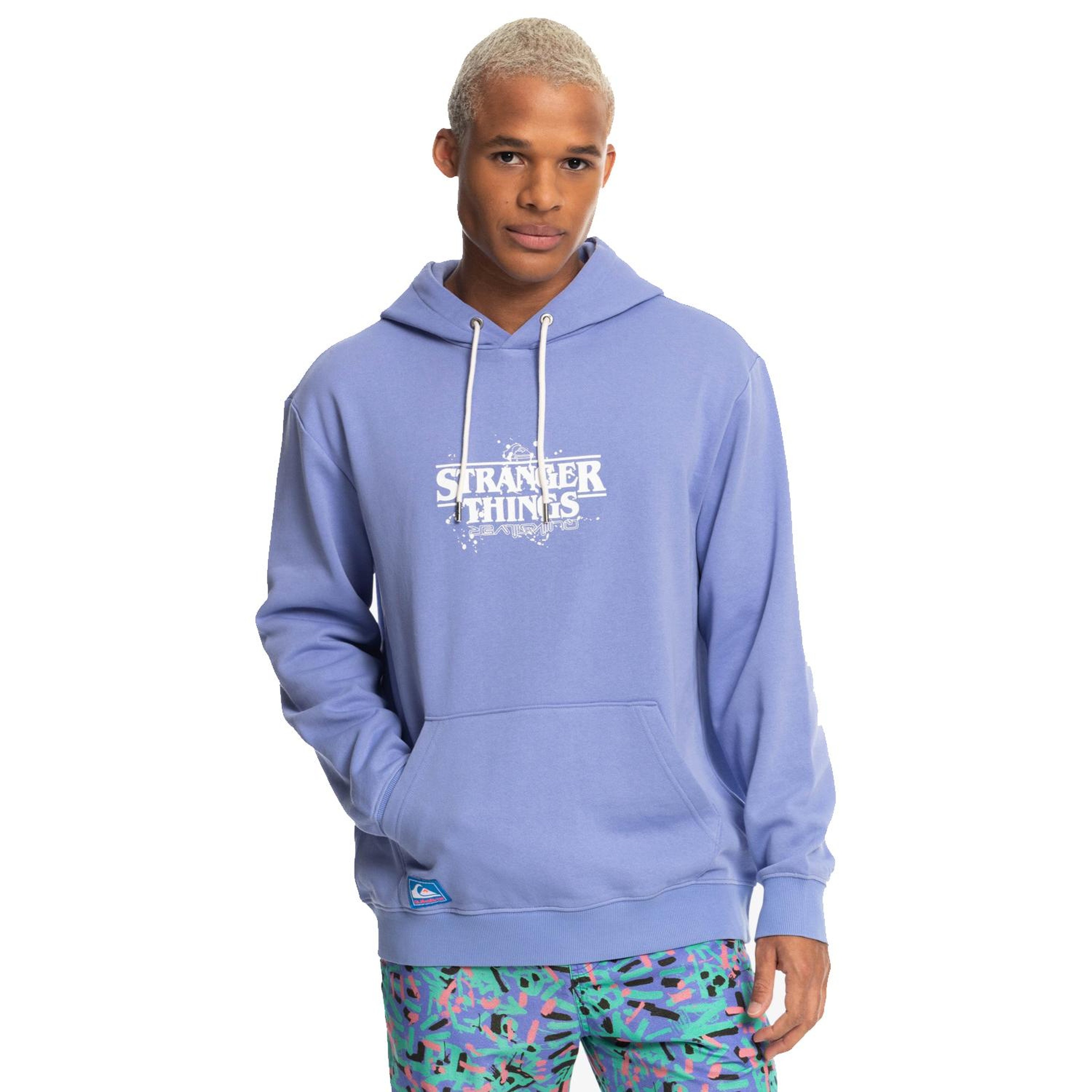 Quiksilver Official Logo Erkek Mor Sweat