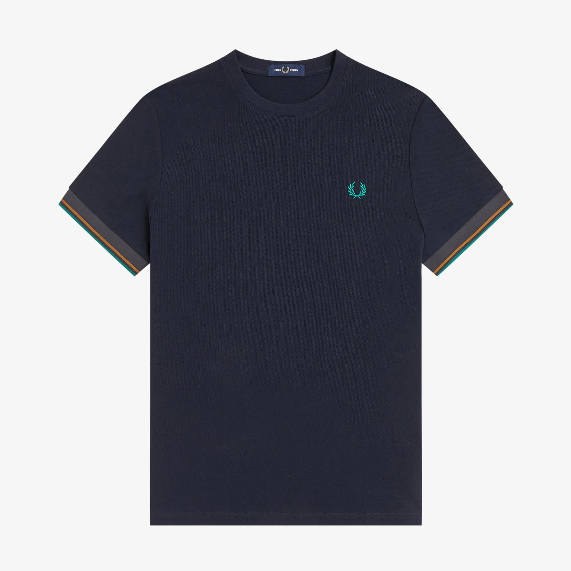 Fred Perry Twin Tipped Cuff Erkek Lacivert T-Shirt