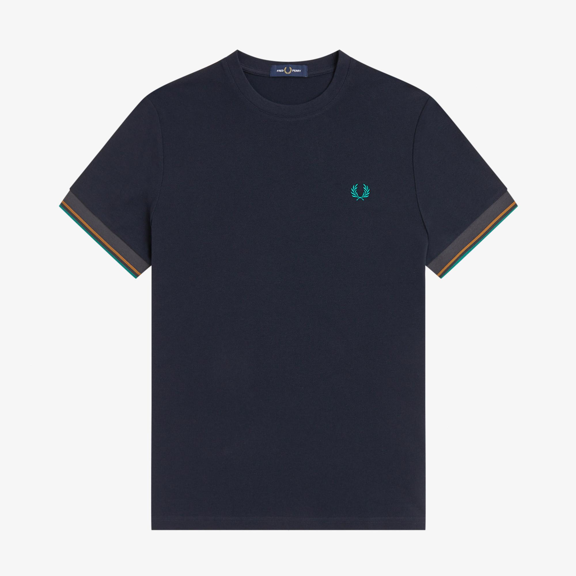 Fred Perry Twin Tipped Cuff Erkek Lacivert T-Shirt