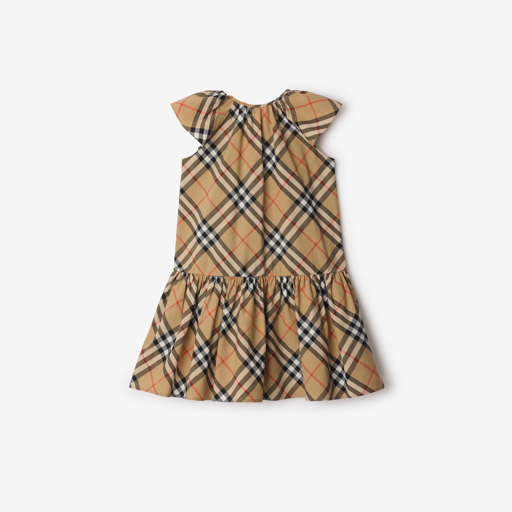 Burberry Talley B Check Çocuk Bej Elbise
