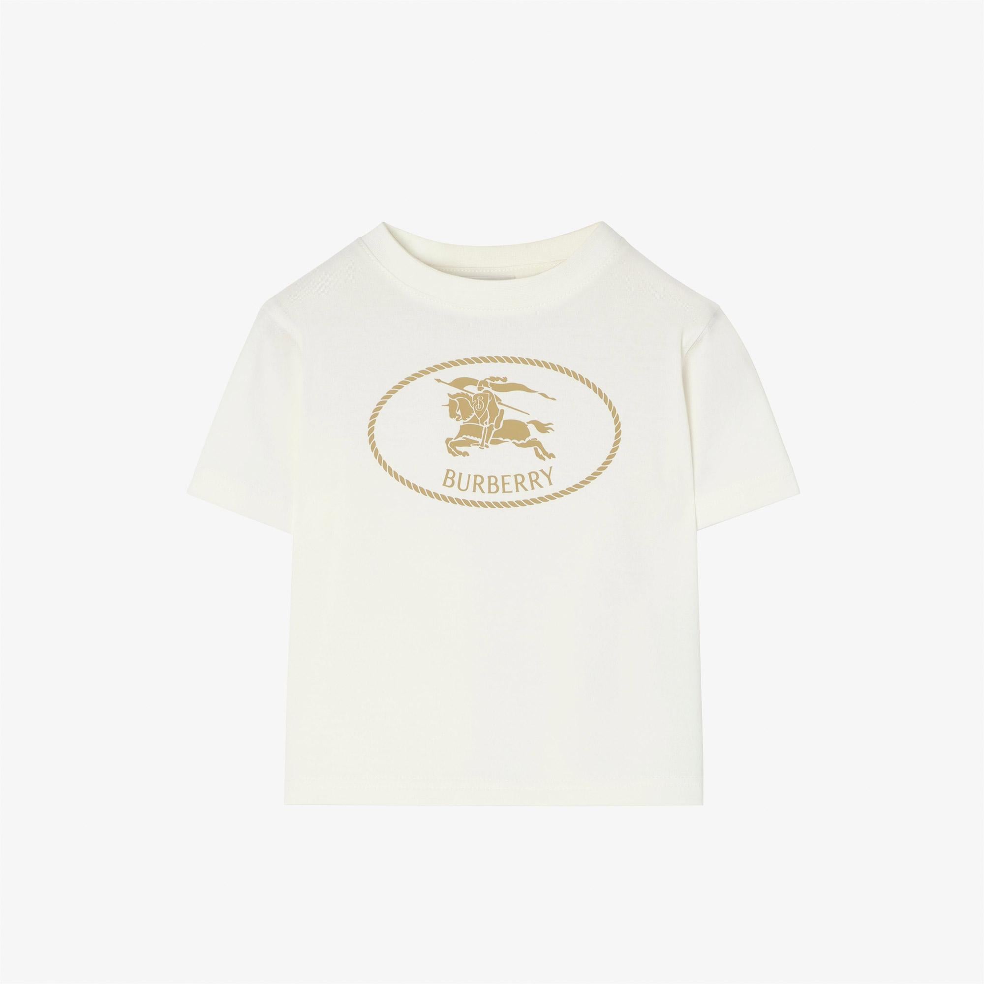 Burberry Cedar Crest Çocuk Beyaz T-Shirt