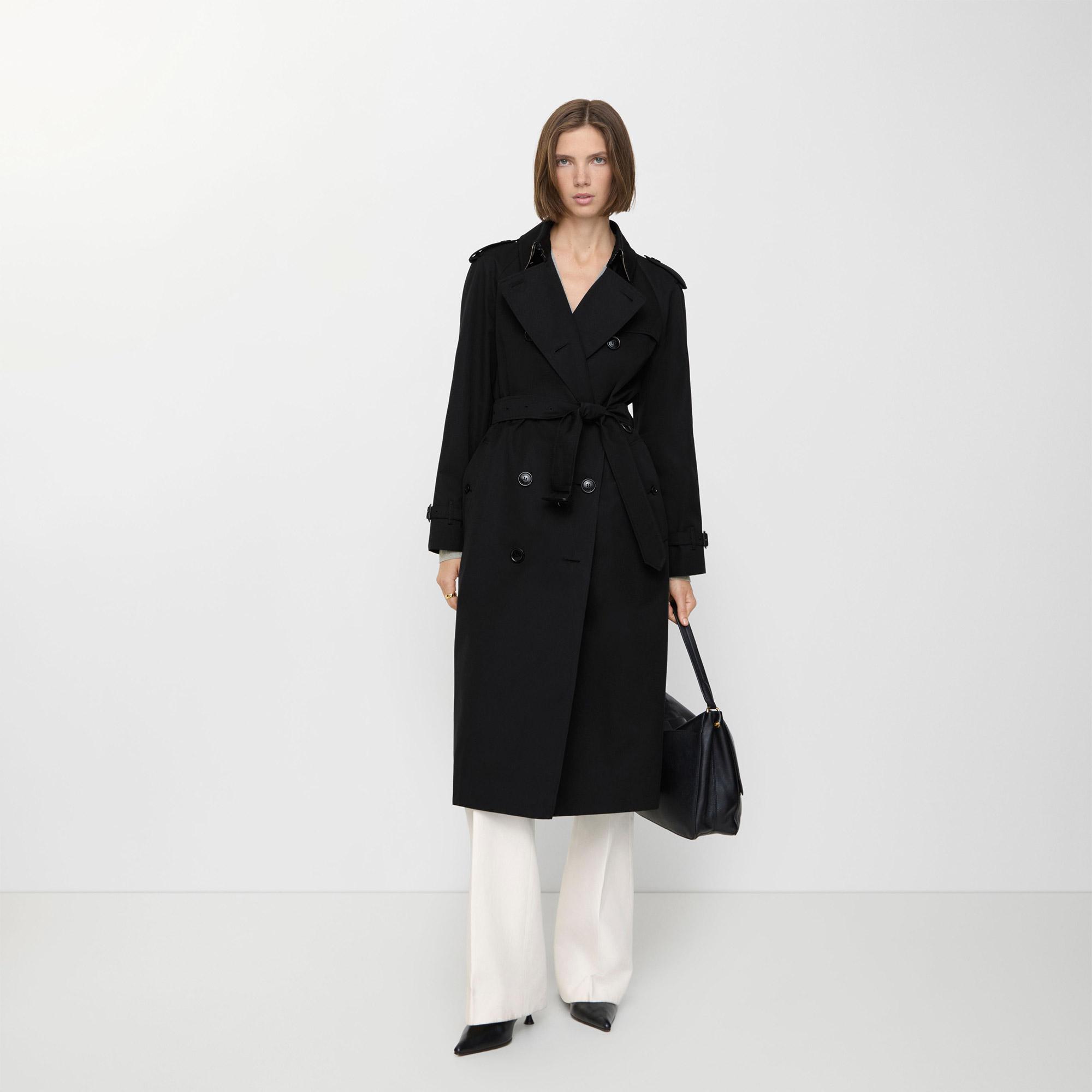 Burberry Long Waterloo Heritage Kadın Siyah Trençkot