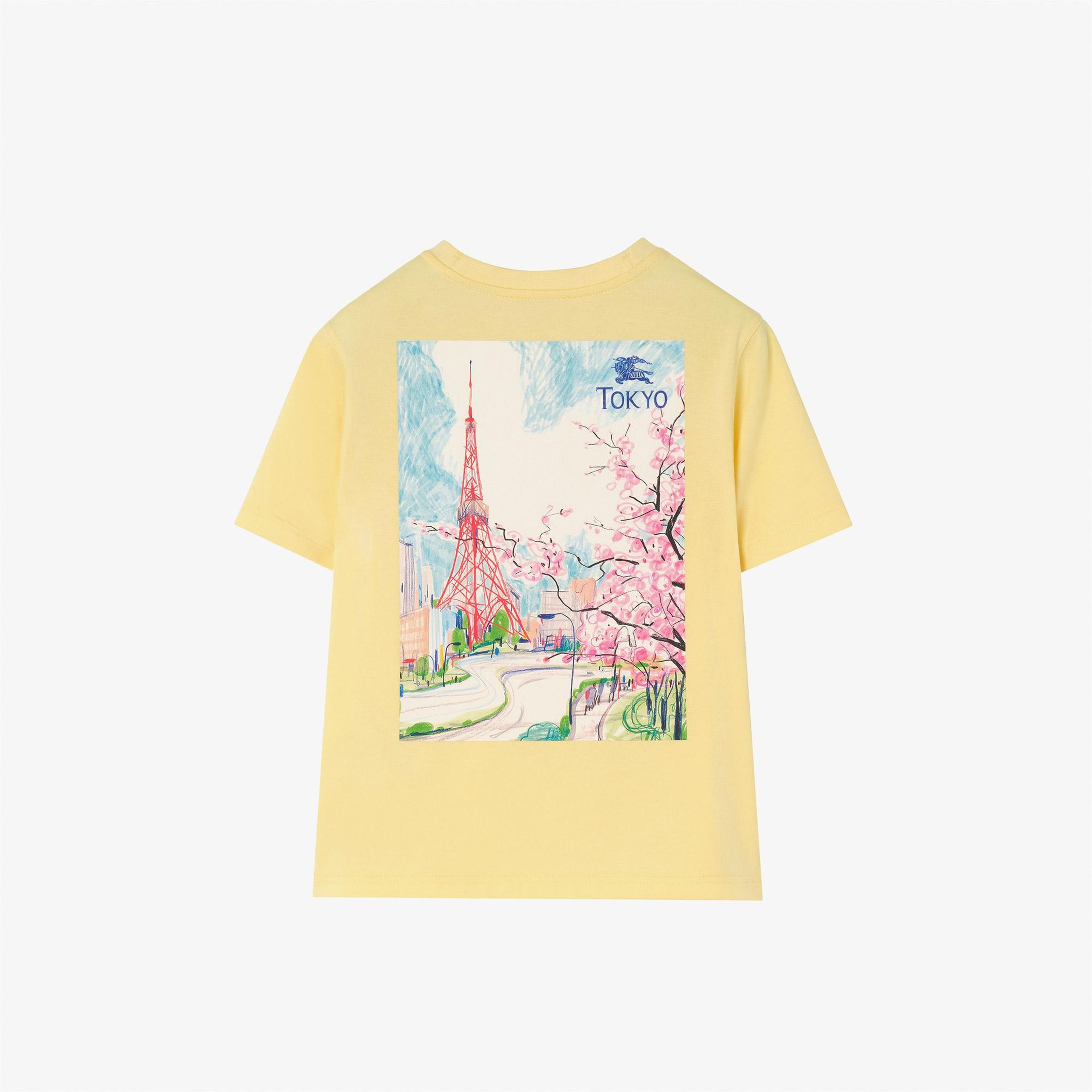 Burberry Cedar Tokyo Çocuk Sarı T-Shirt