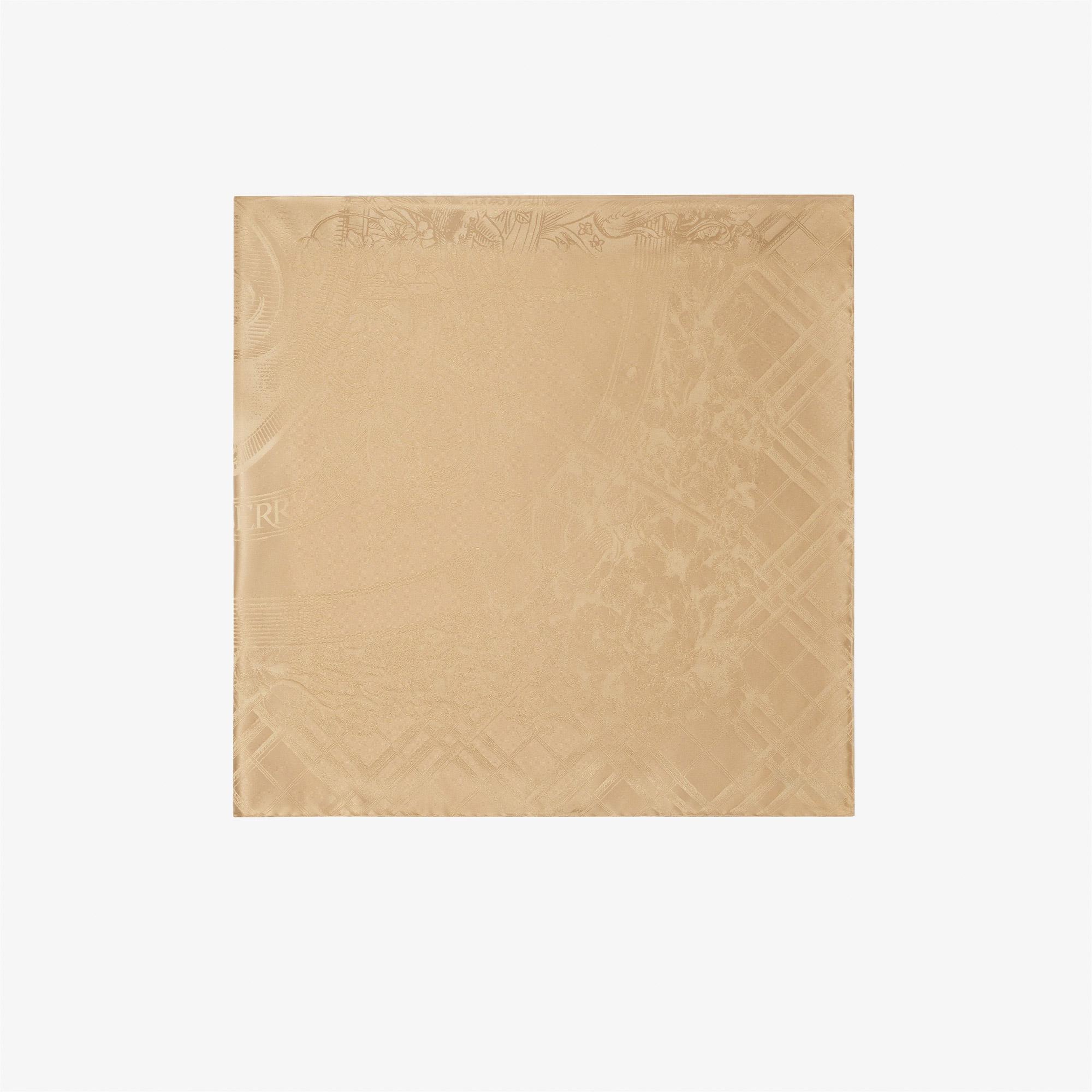 Burberry Floral Ekd Crest Kadın Bej Eşarp