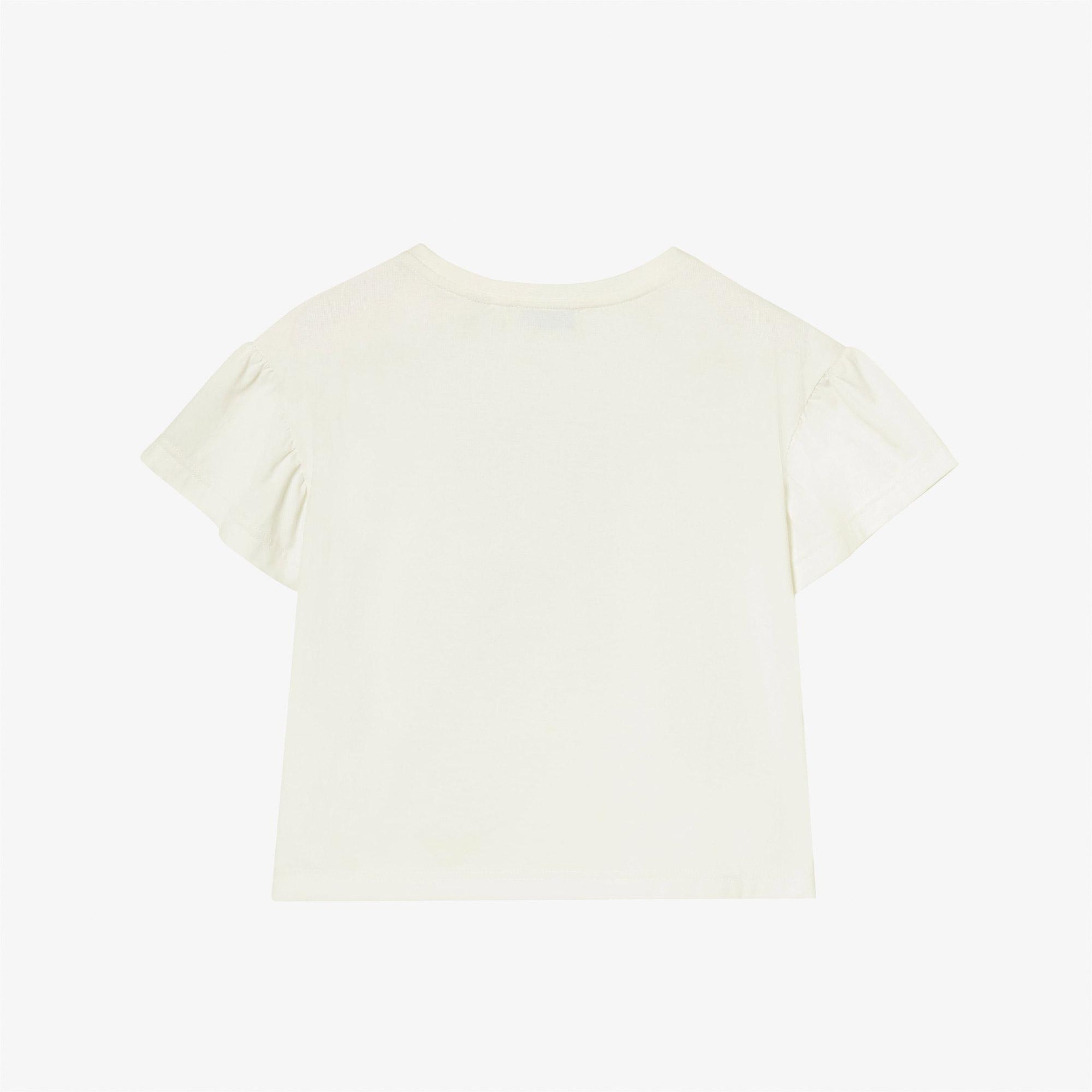 Burberry Roxy Bow Çocuk Beyaz T-Shirt