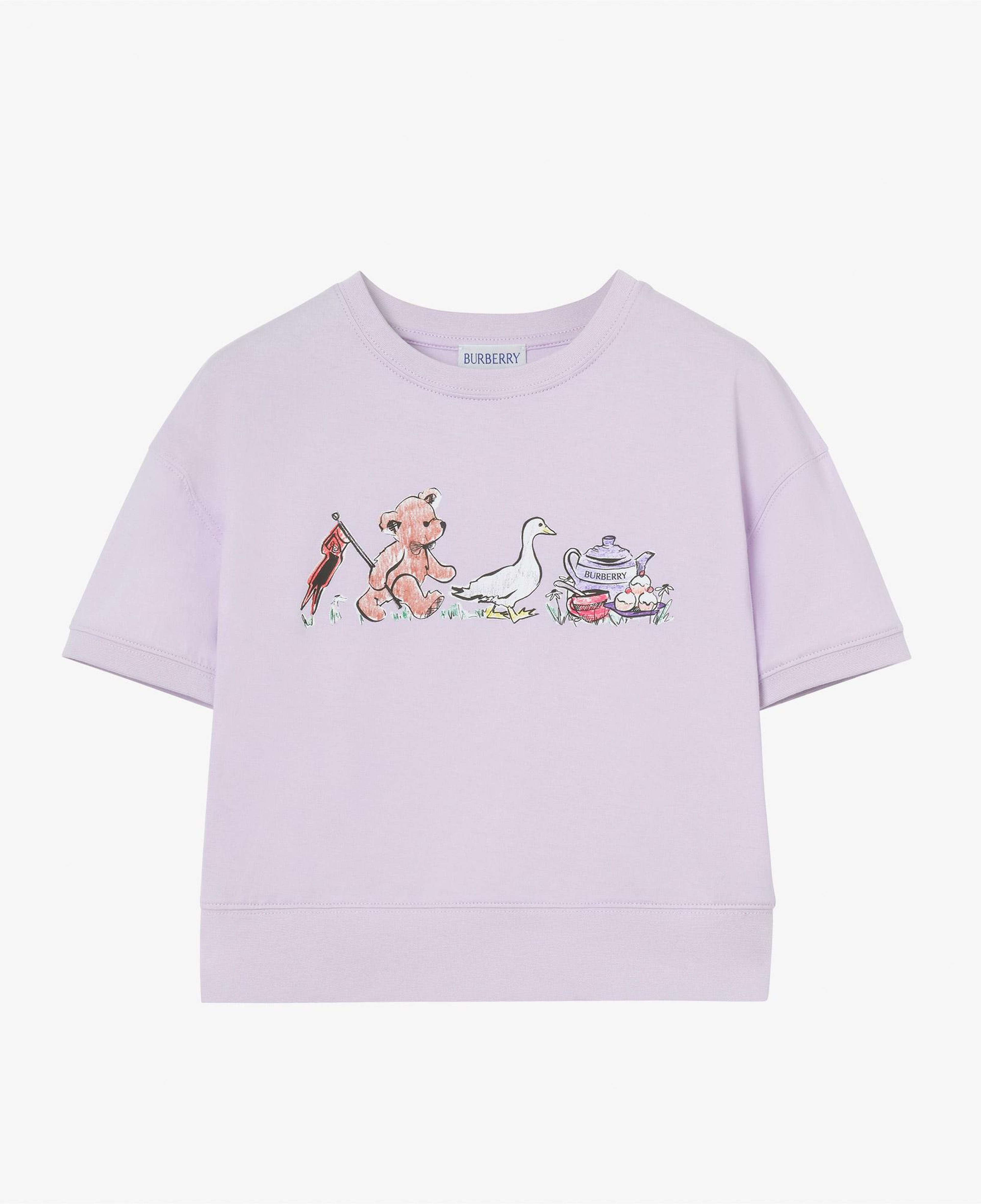 Burberry Pia Bear Çocuk Mor T-Shirt