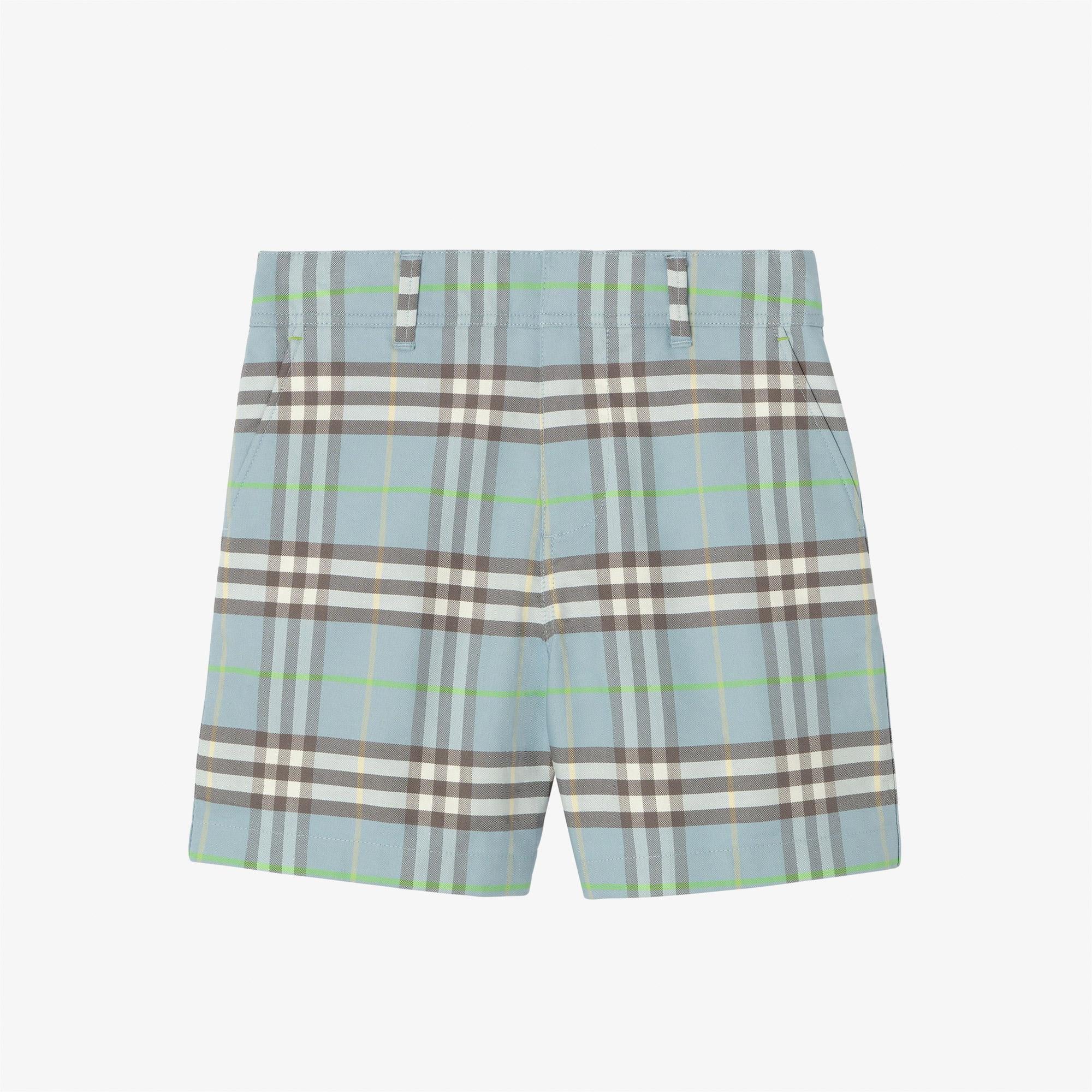 Burberry Oscar Check Çocuk Mavi Şort