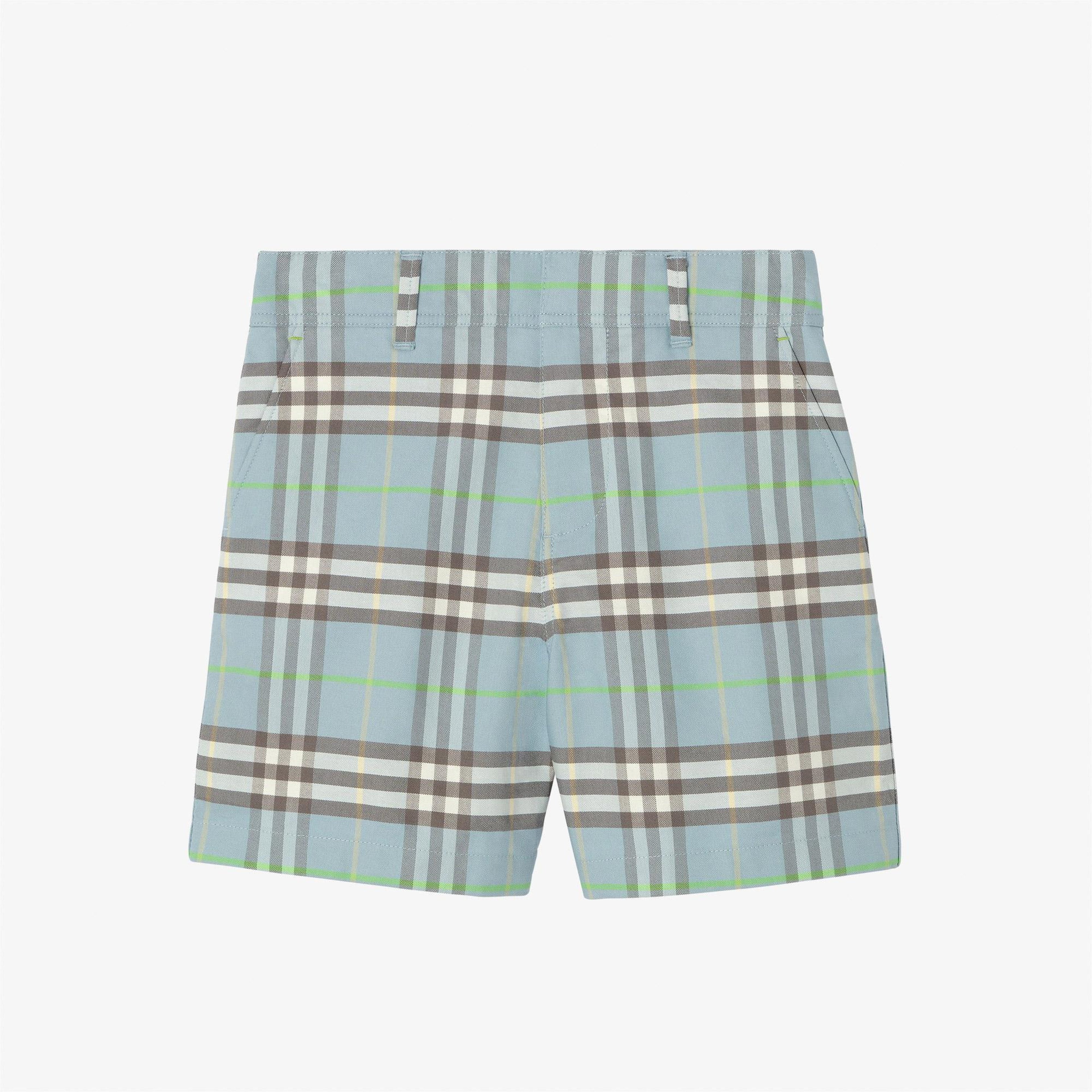 Burberry Oscar Check Çocuk Mavi Şort