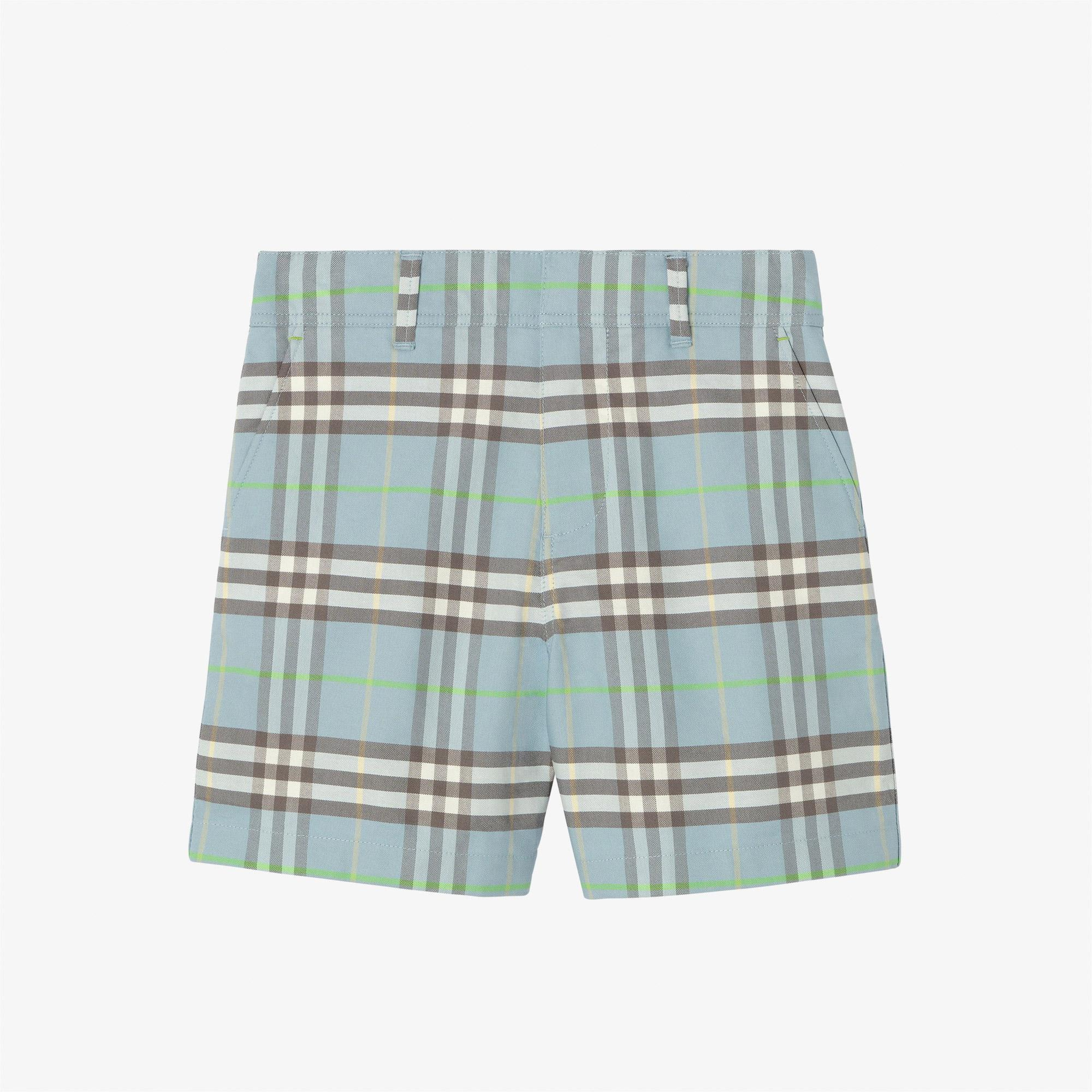 Burberry Oscar Check Çocuk Mavi Şort