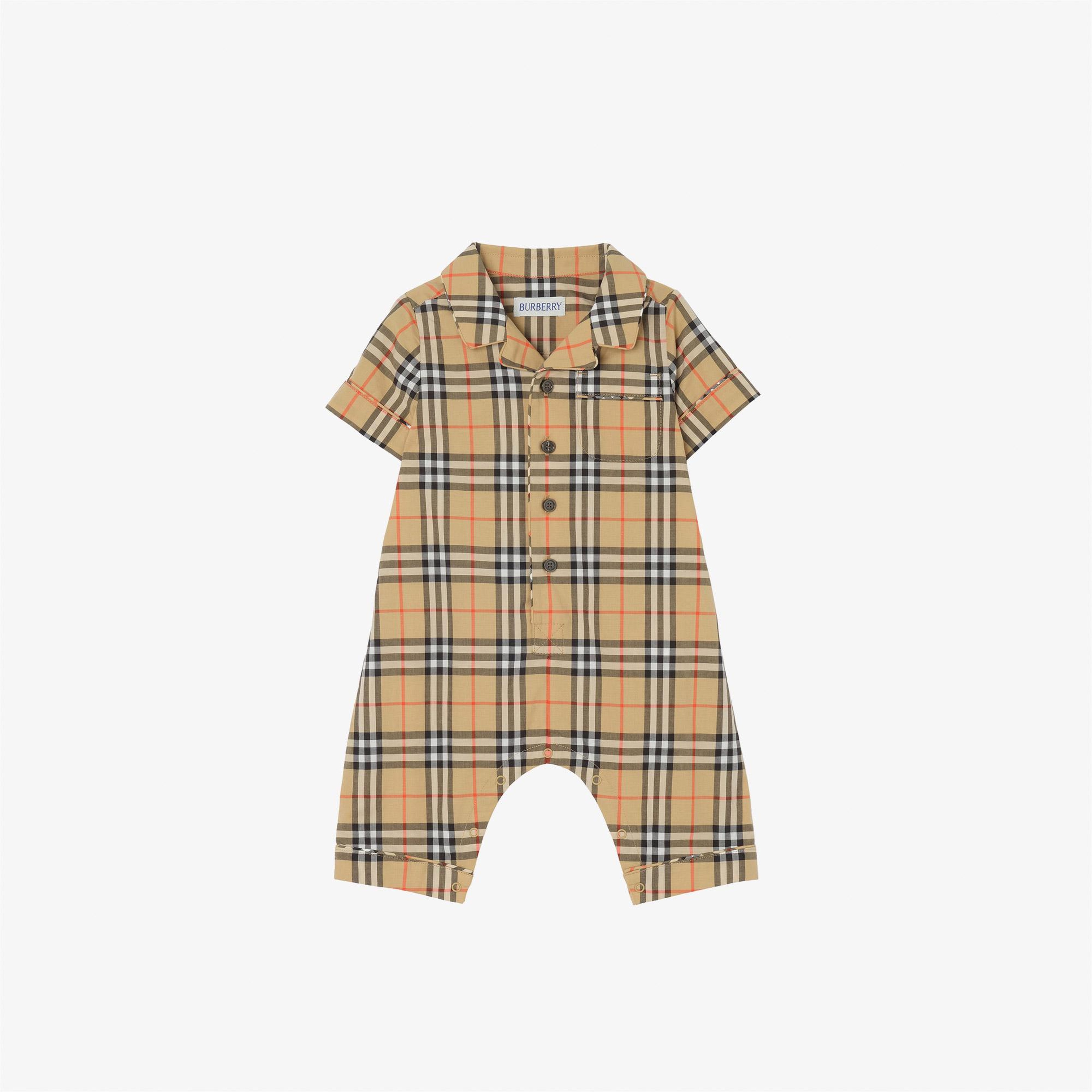 Burberry Andreas Pip Check Çocuk Bej Hediye Seti
