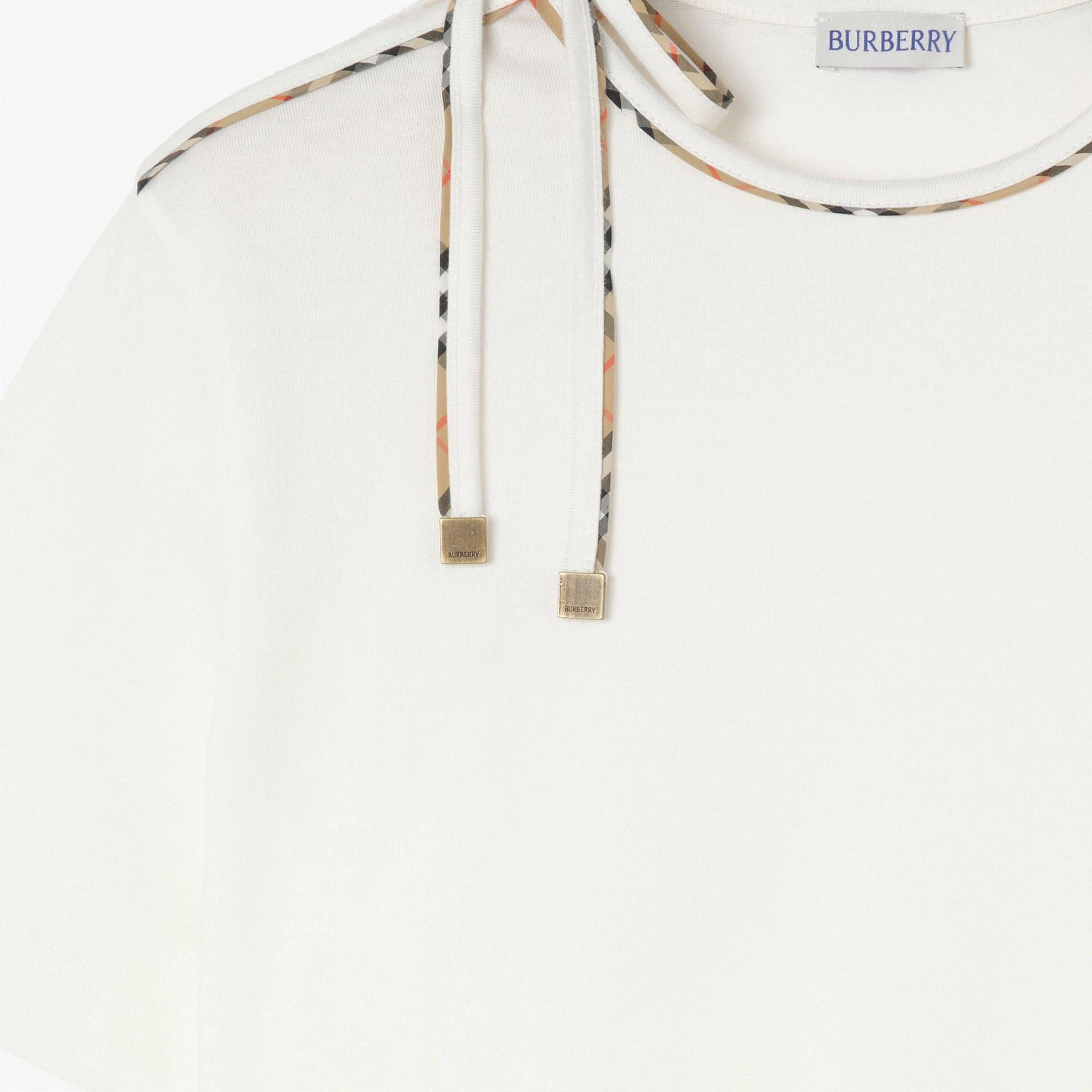 Burberry Frankie Bow Kadın Beyaz T-Shirt