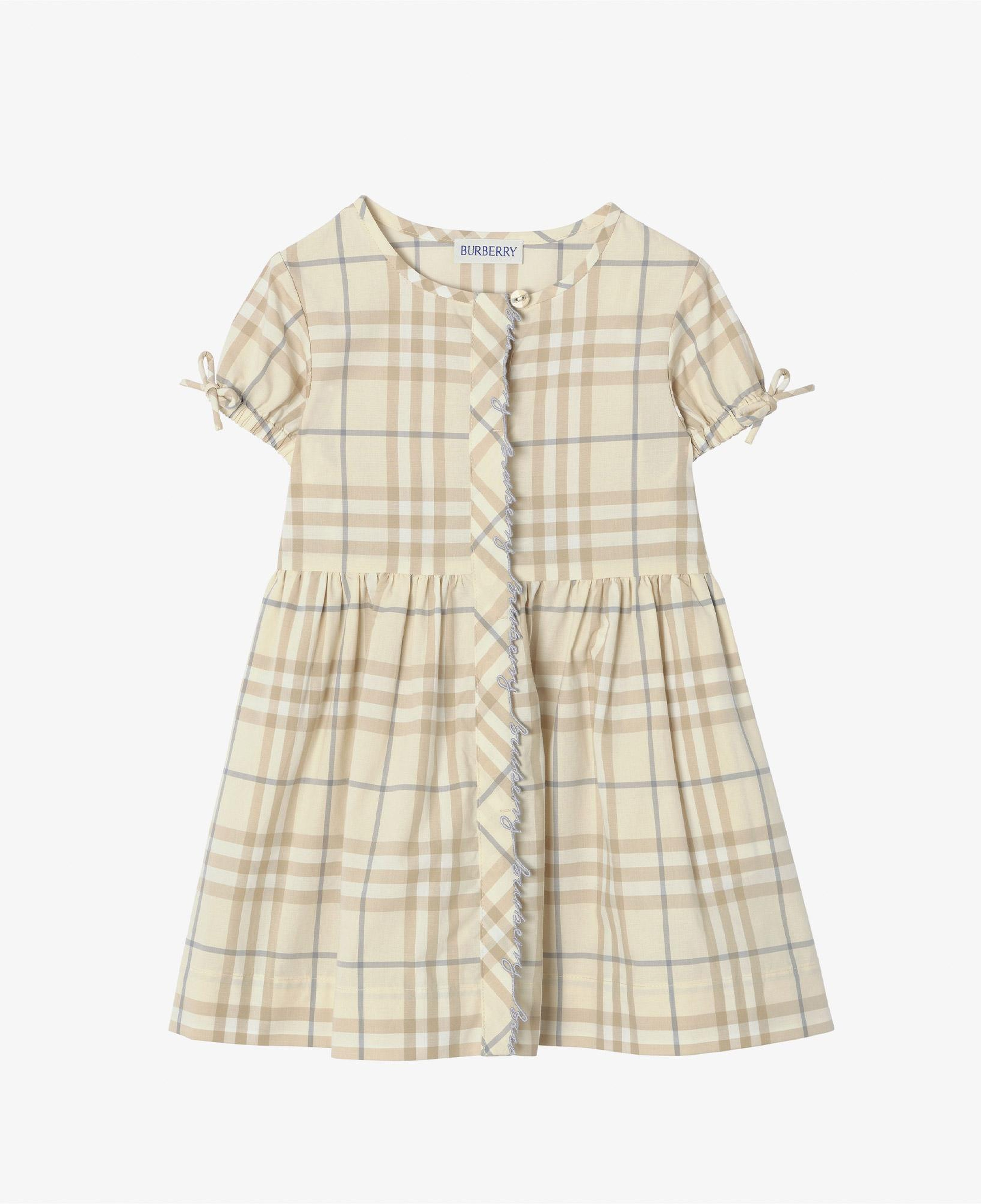 Burberry Check Josie Çocuk Krem Elbise