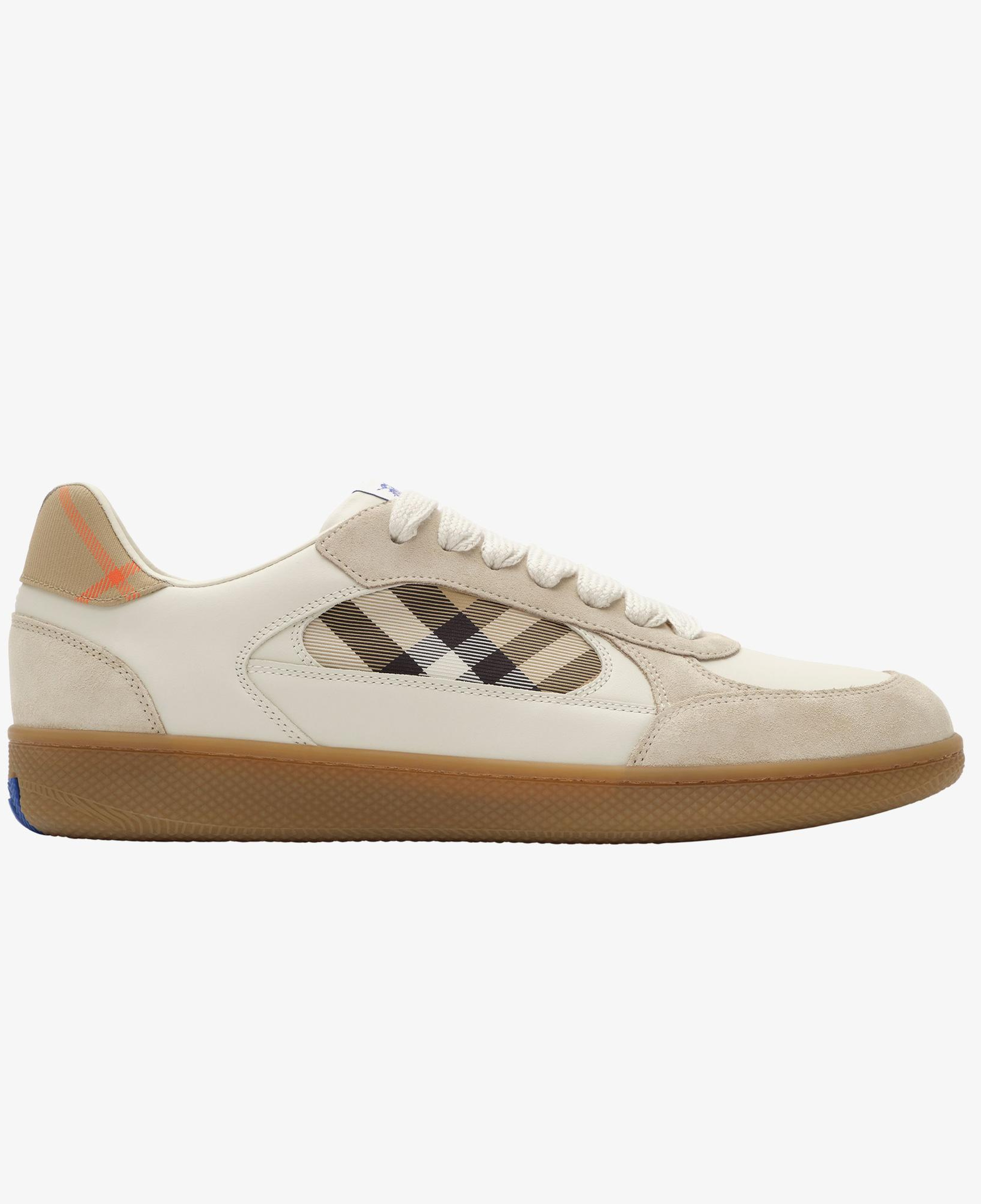 Burberry New Terrace Mix Erkek Krem Sneaker