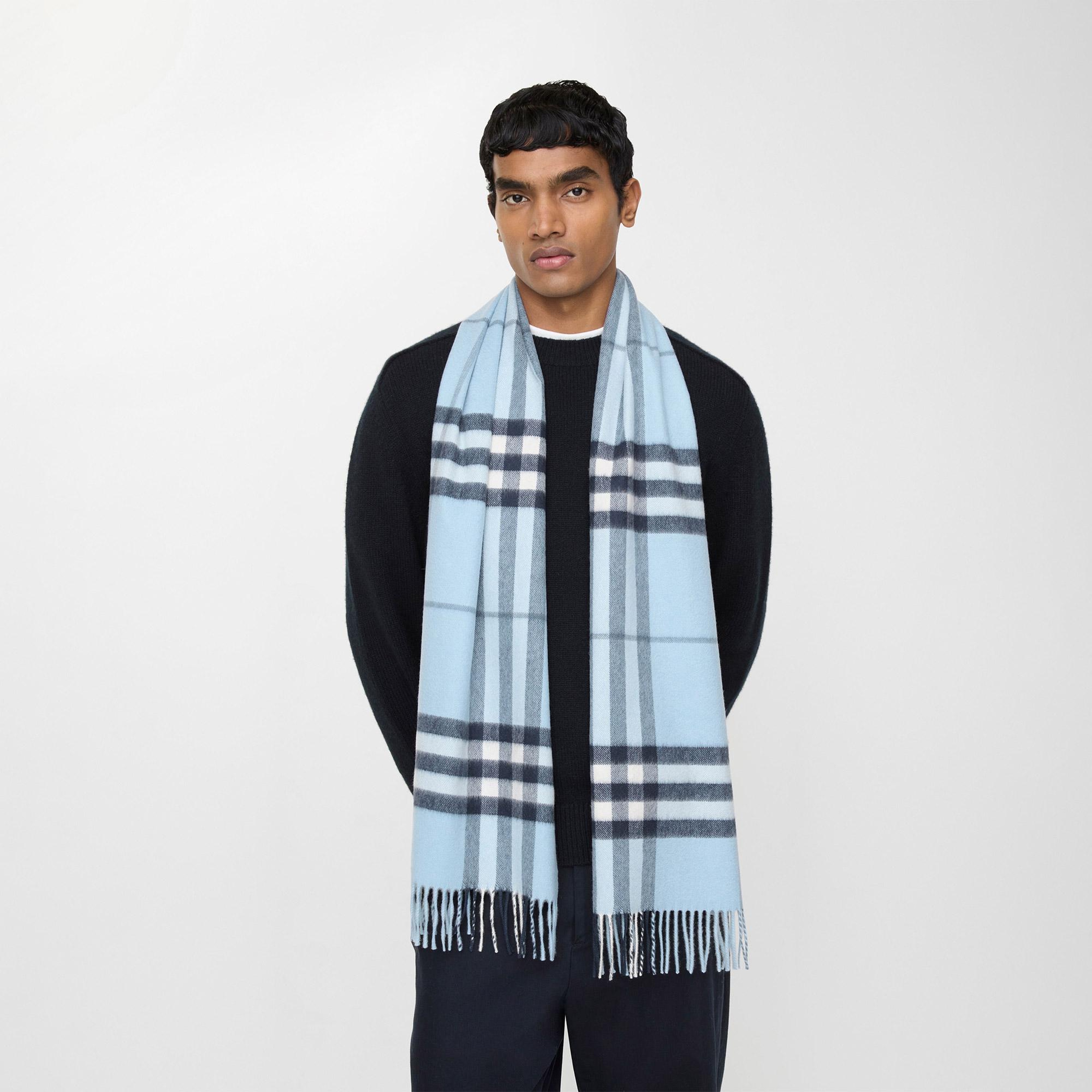 Burberry Giant Check Kadın Mavi Atkı