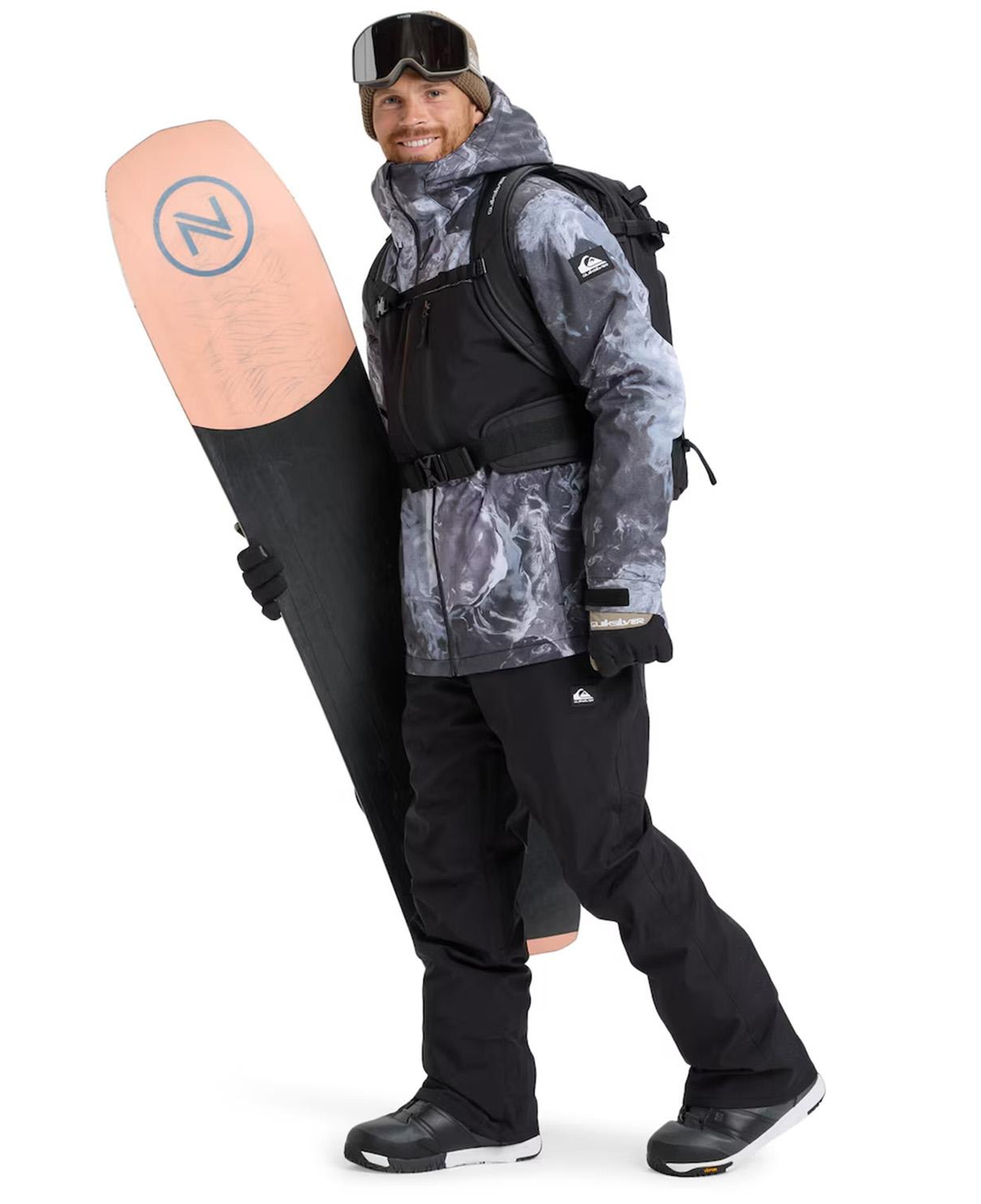 Quiksilver Sycamore Printed Erkek Snowboard Ceketi