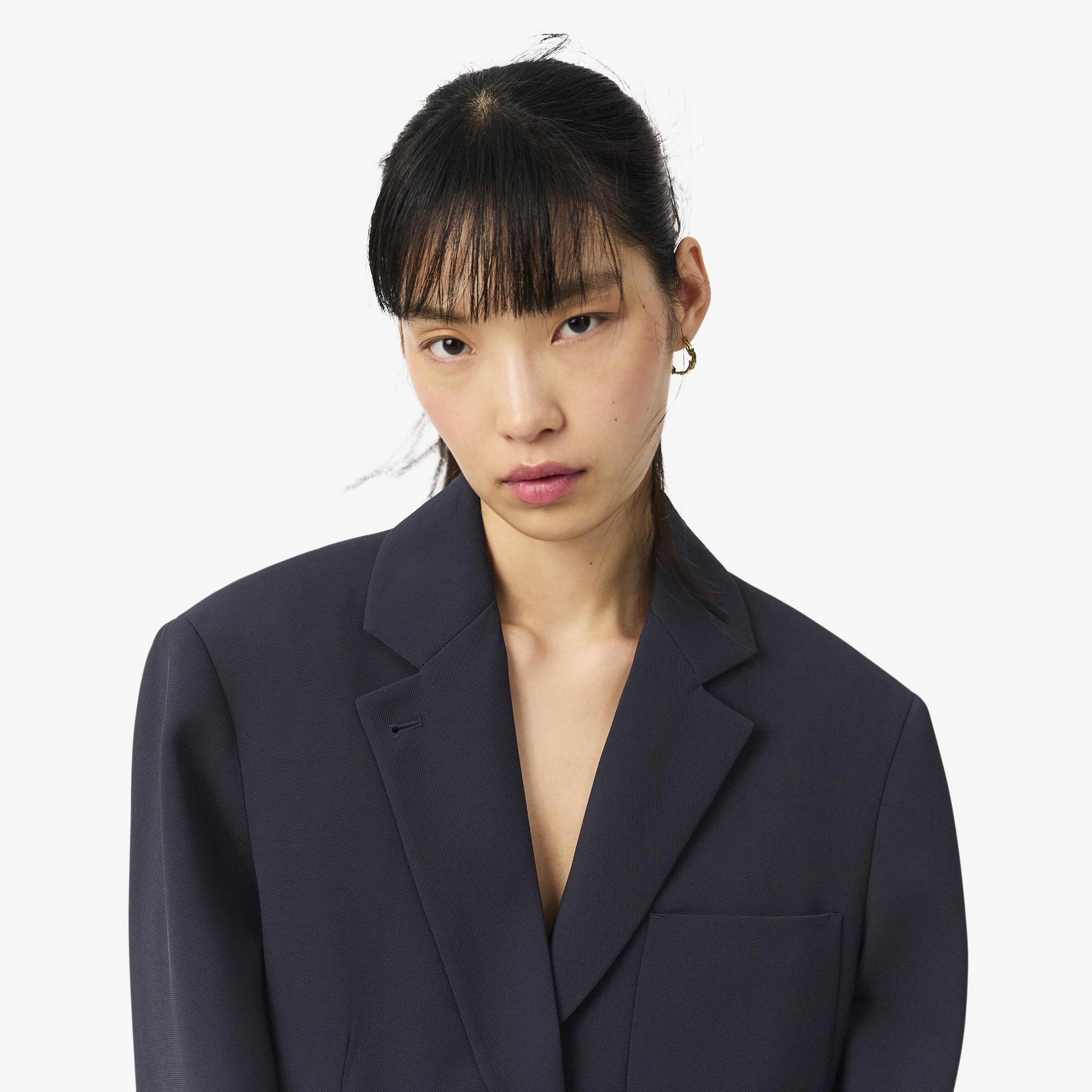 Kadın Relaxed Fit Lacivert Blazer Ceket