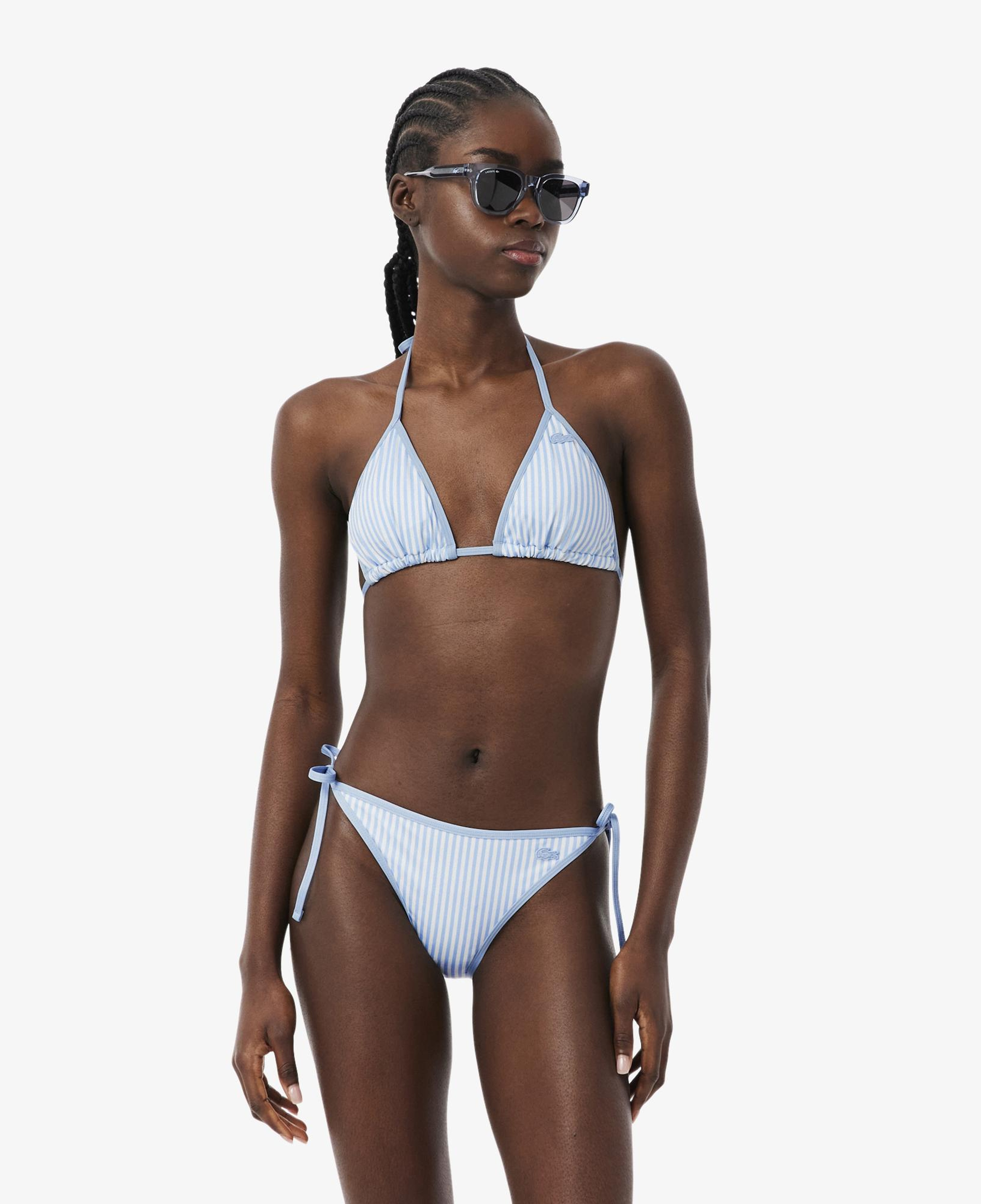 Kadın Çizgili Mavi Bikini Üstü