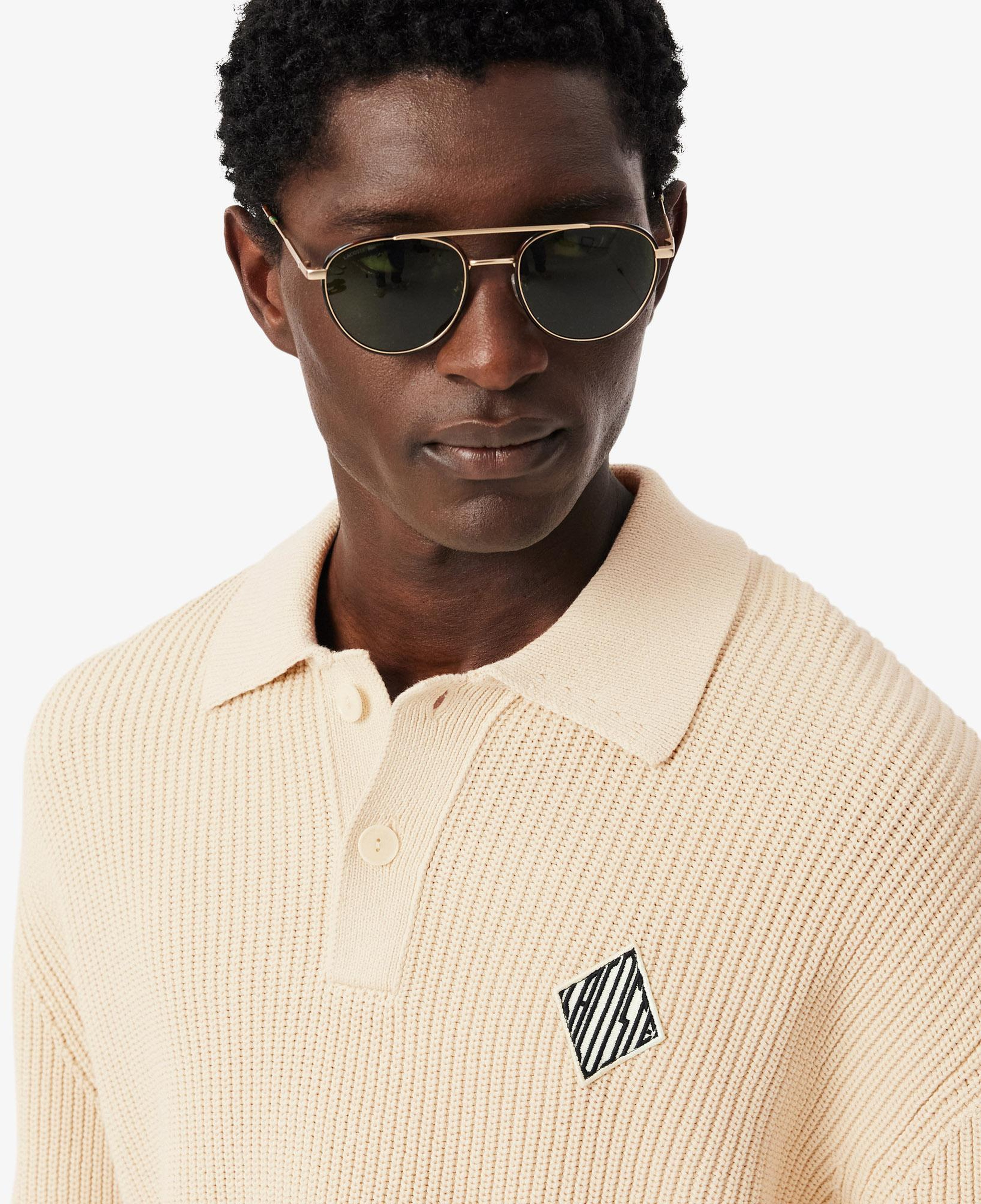 Erkek Relaxed Fit Polo Yaka Bej Kazak