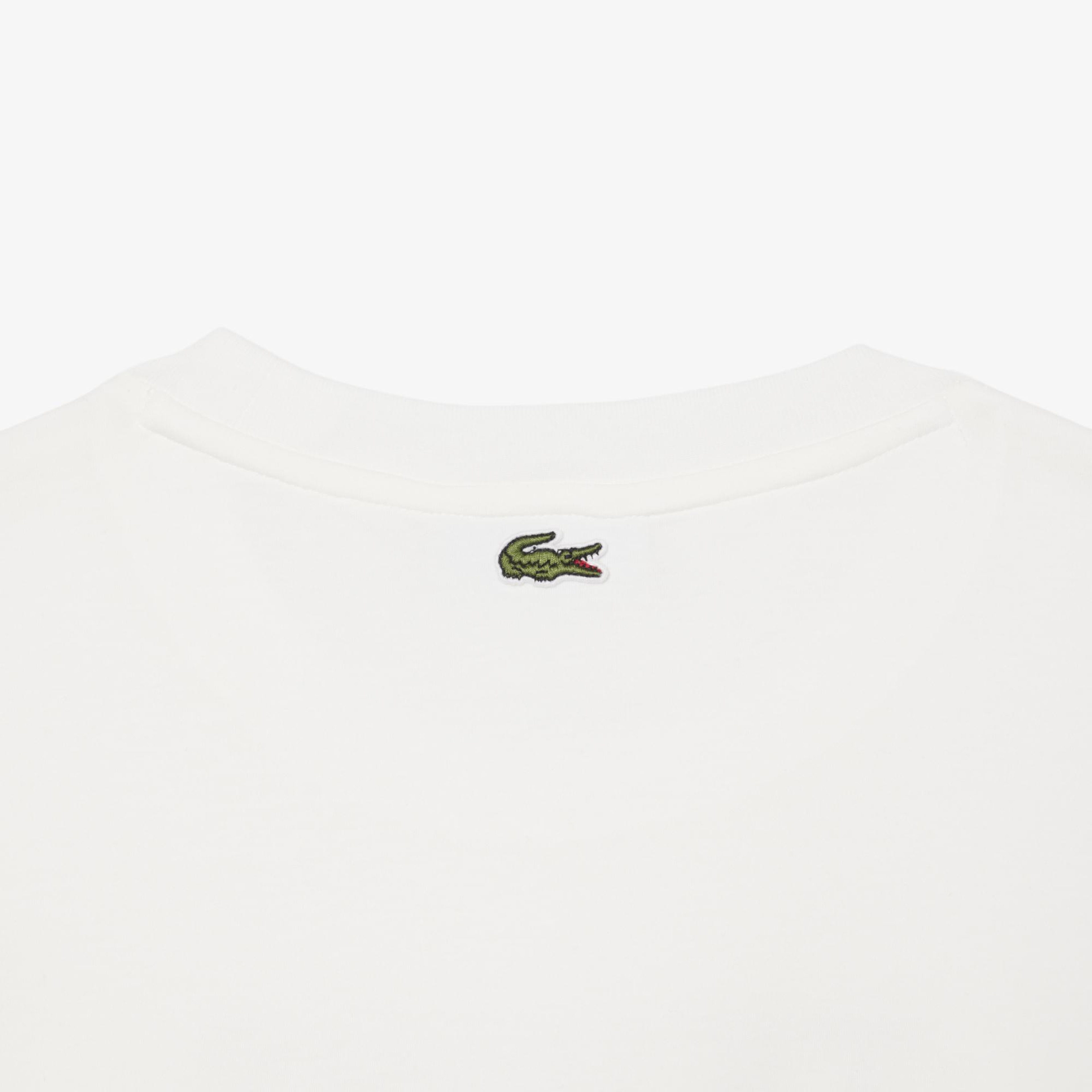 Kadın Regular Fit Bisiklet Yaka Baskılı Beyaz T-Shirt