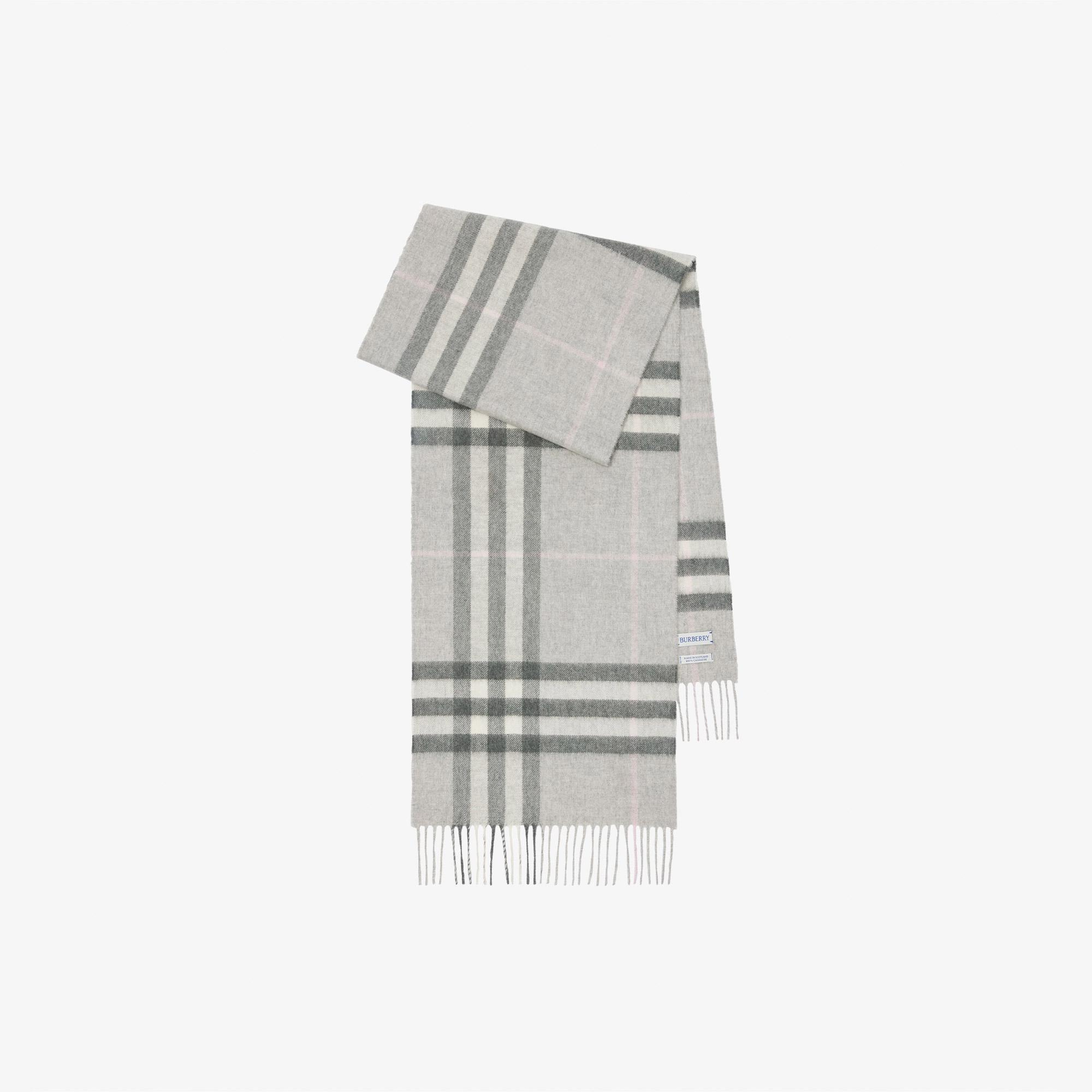 Burberry Check Cashmere Kadın Gri Atkı