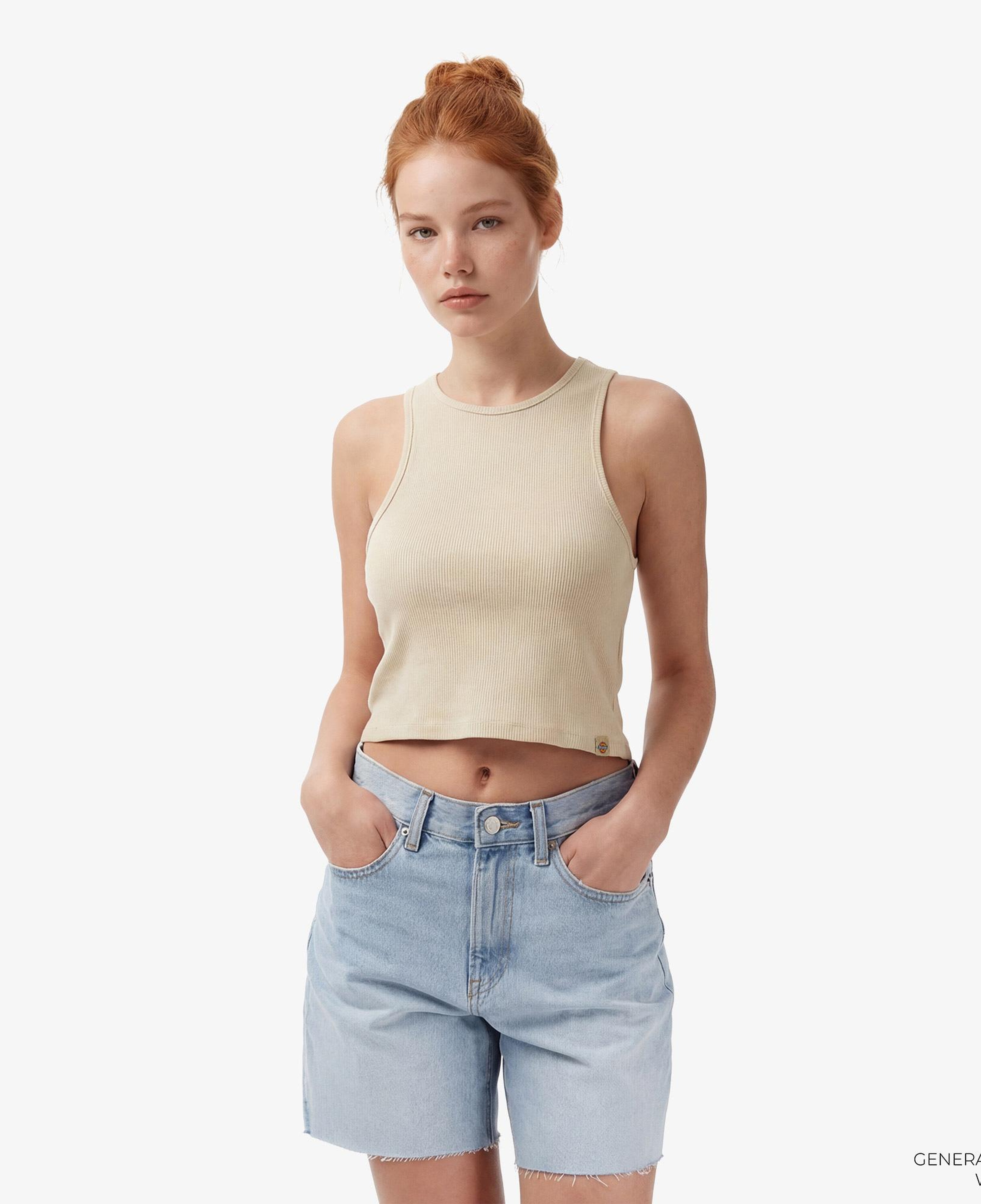 Dickies Plentywood Gd Vest Kadın Bej T-Shirt