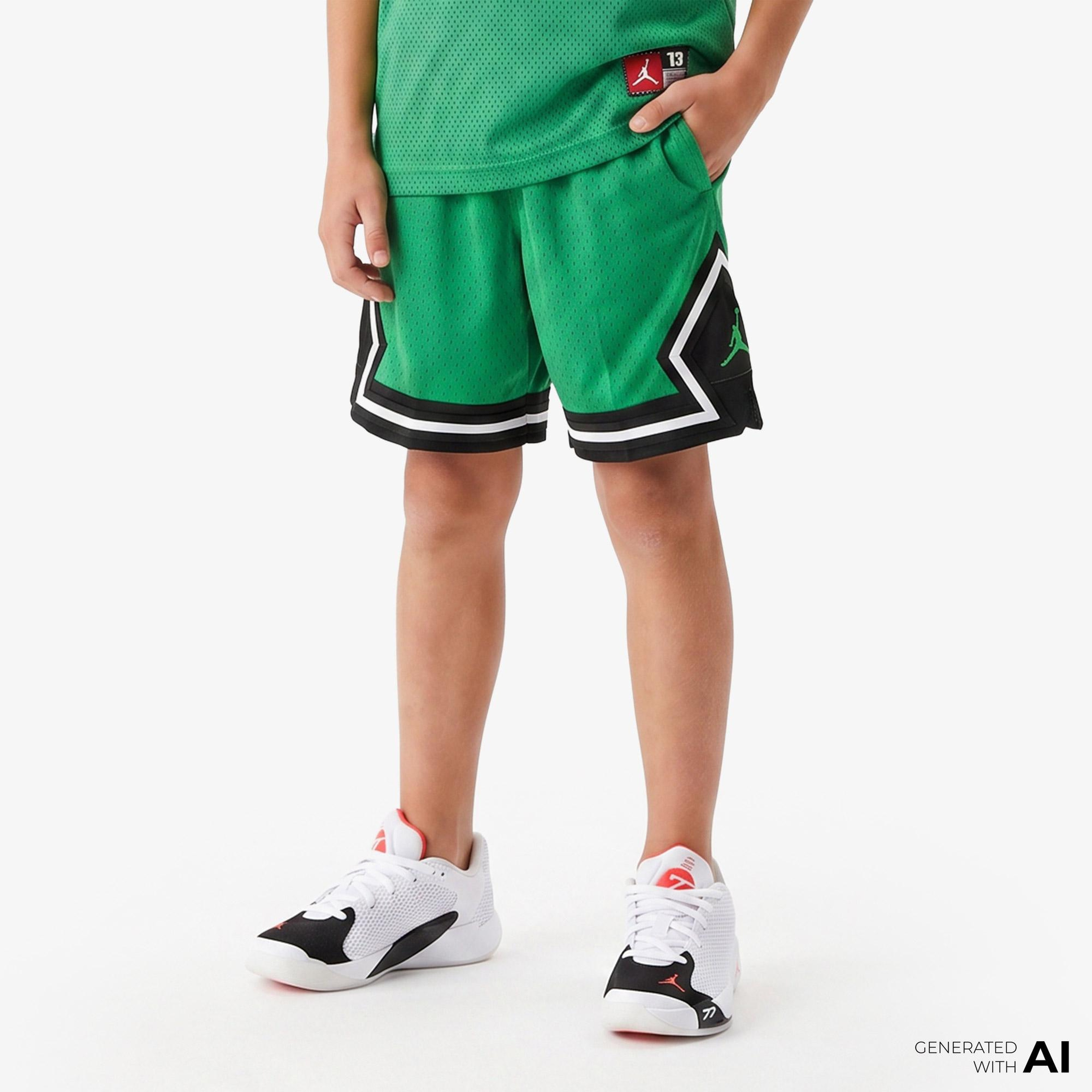 Jordan Dri-FIT Sport Diamond Çocuk Yeşil Basketbol Şort