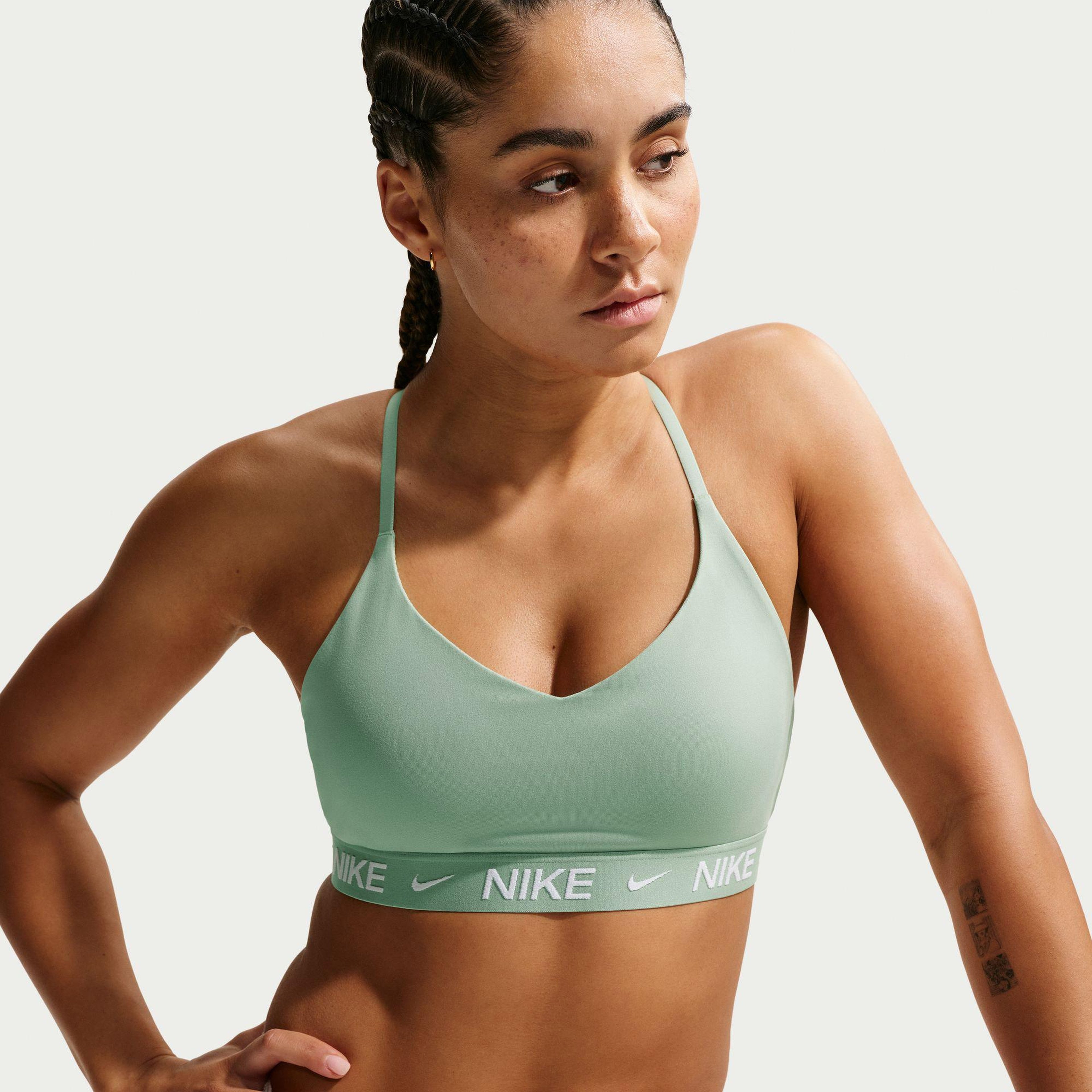 Nike Dri-FIT Indy Light Support Kadın Beyaz Antrenman Bra