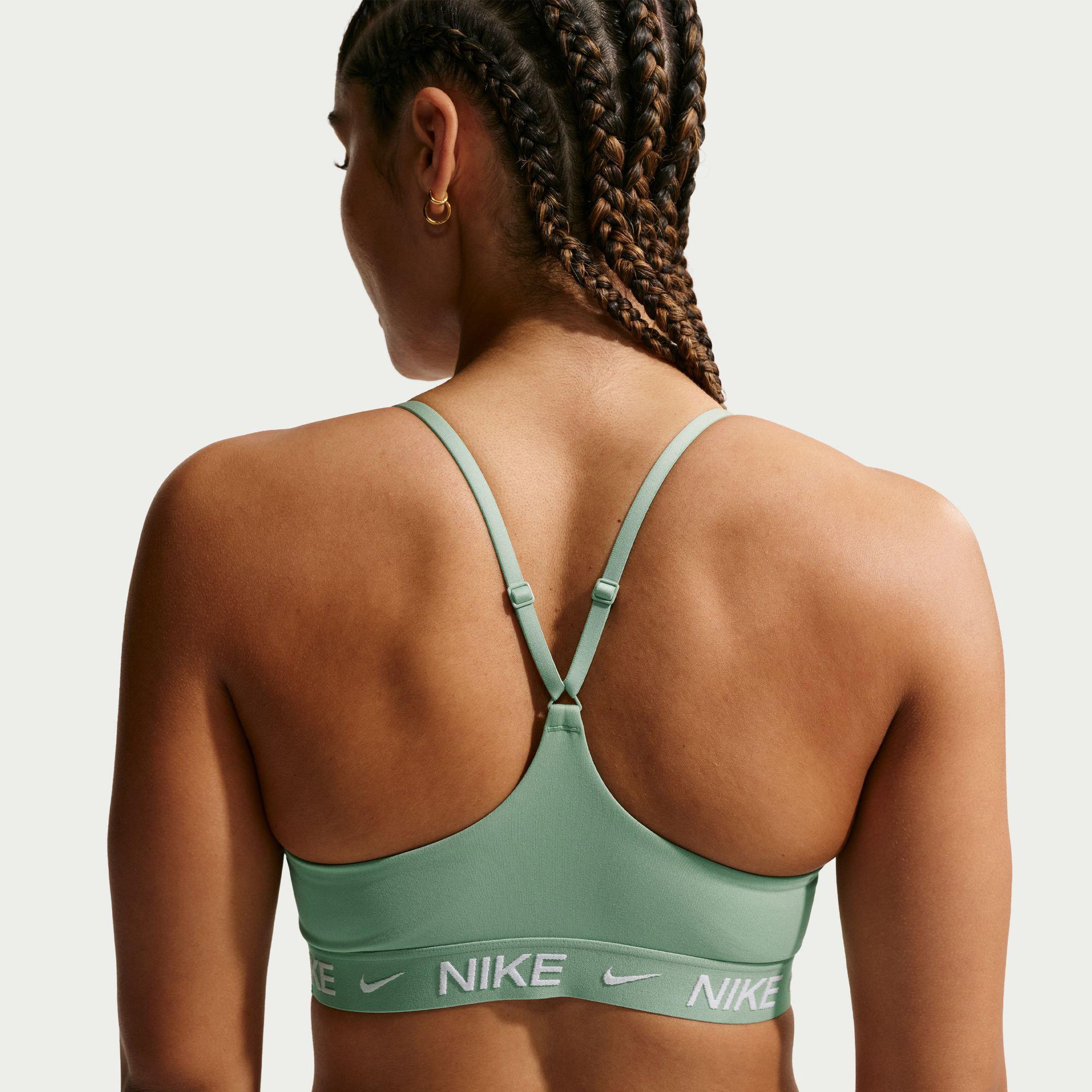 Nike Dri-FIT Indy Light Support Kadın Beyaz Antrenman Bra