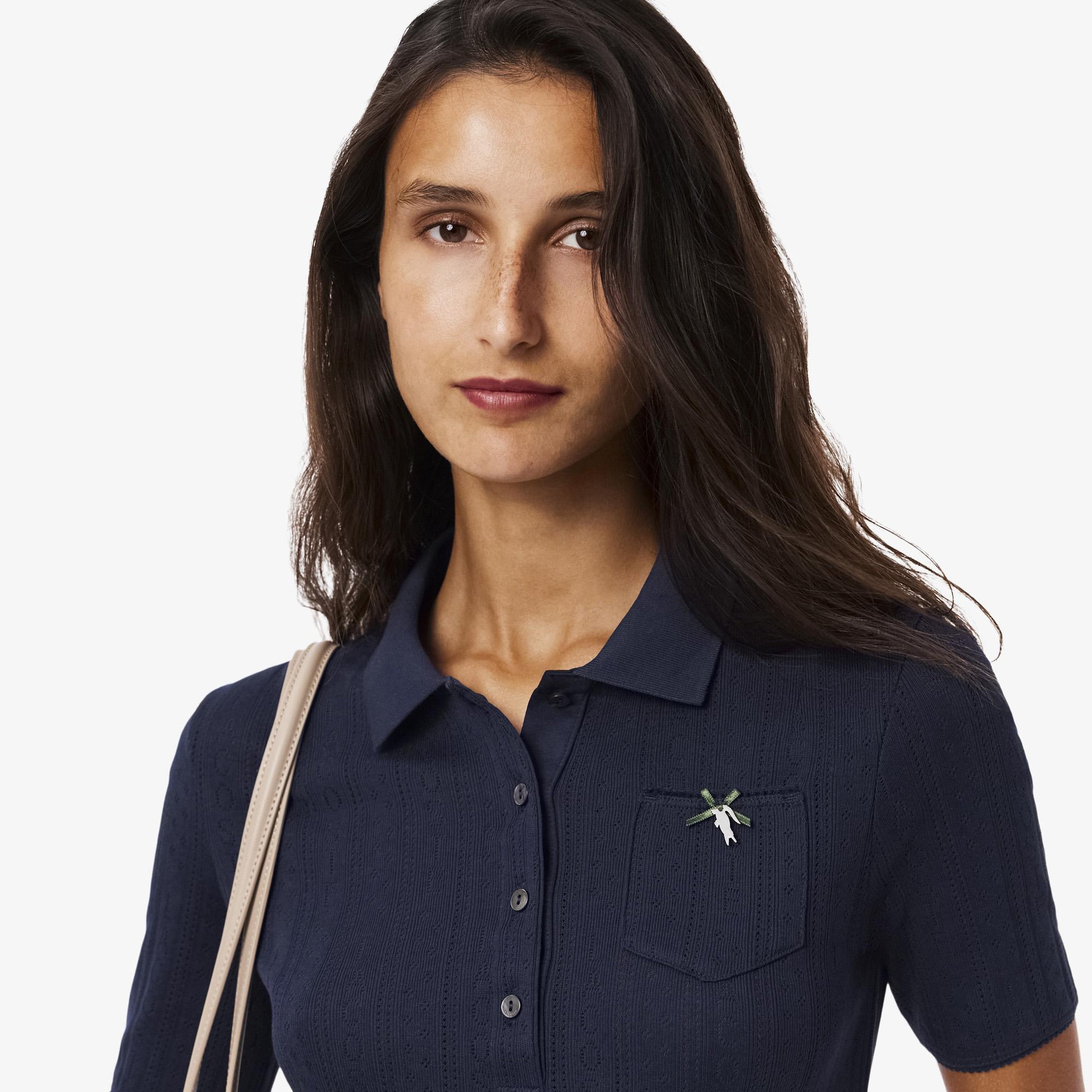 L.12.D Kadın Slim Fit Lacivert Polo