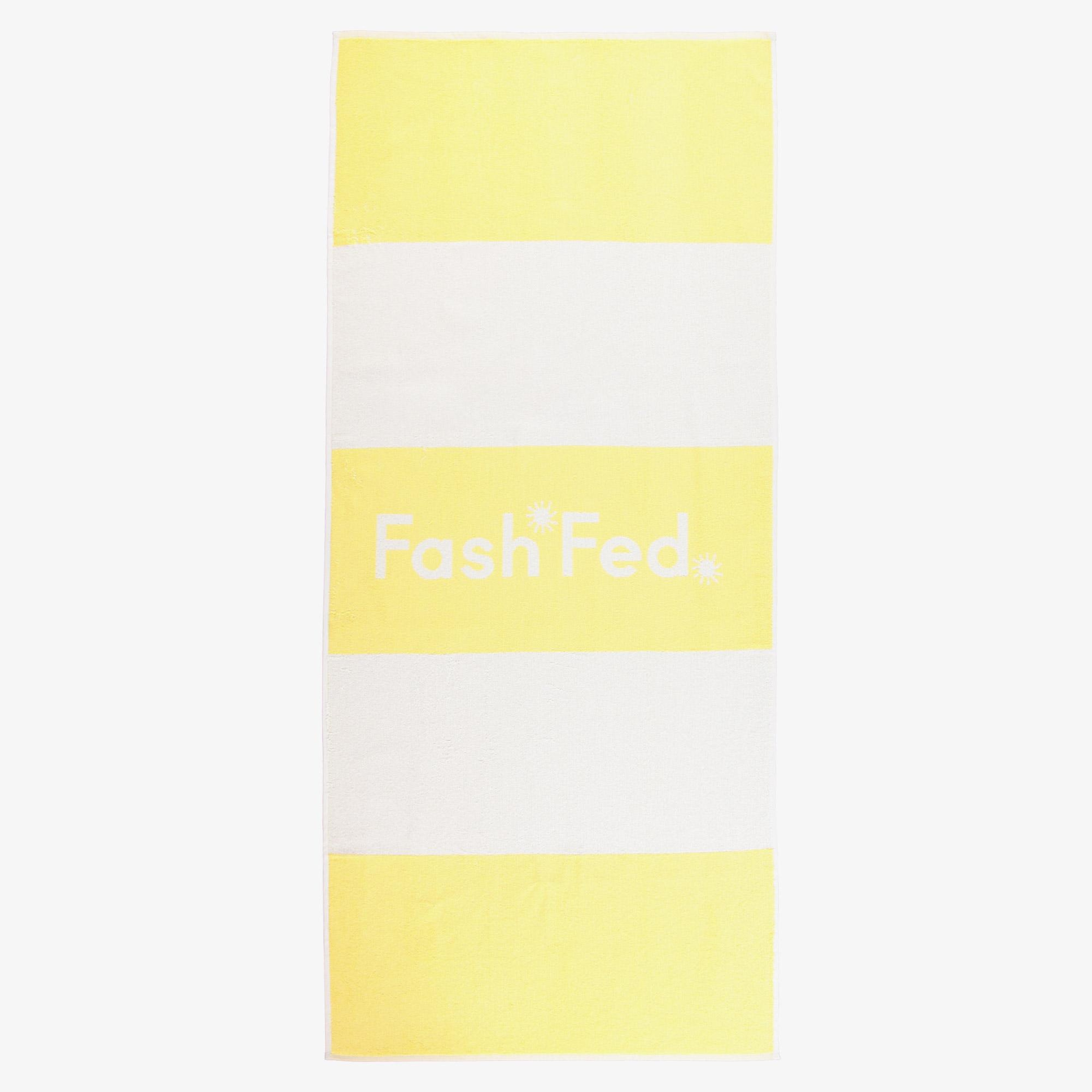 FashFed Unisex Sarı Plaj Havlusu