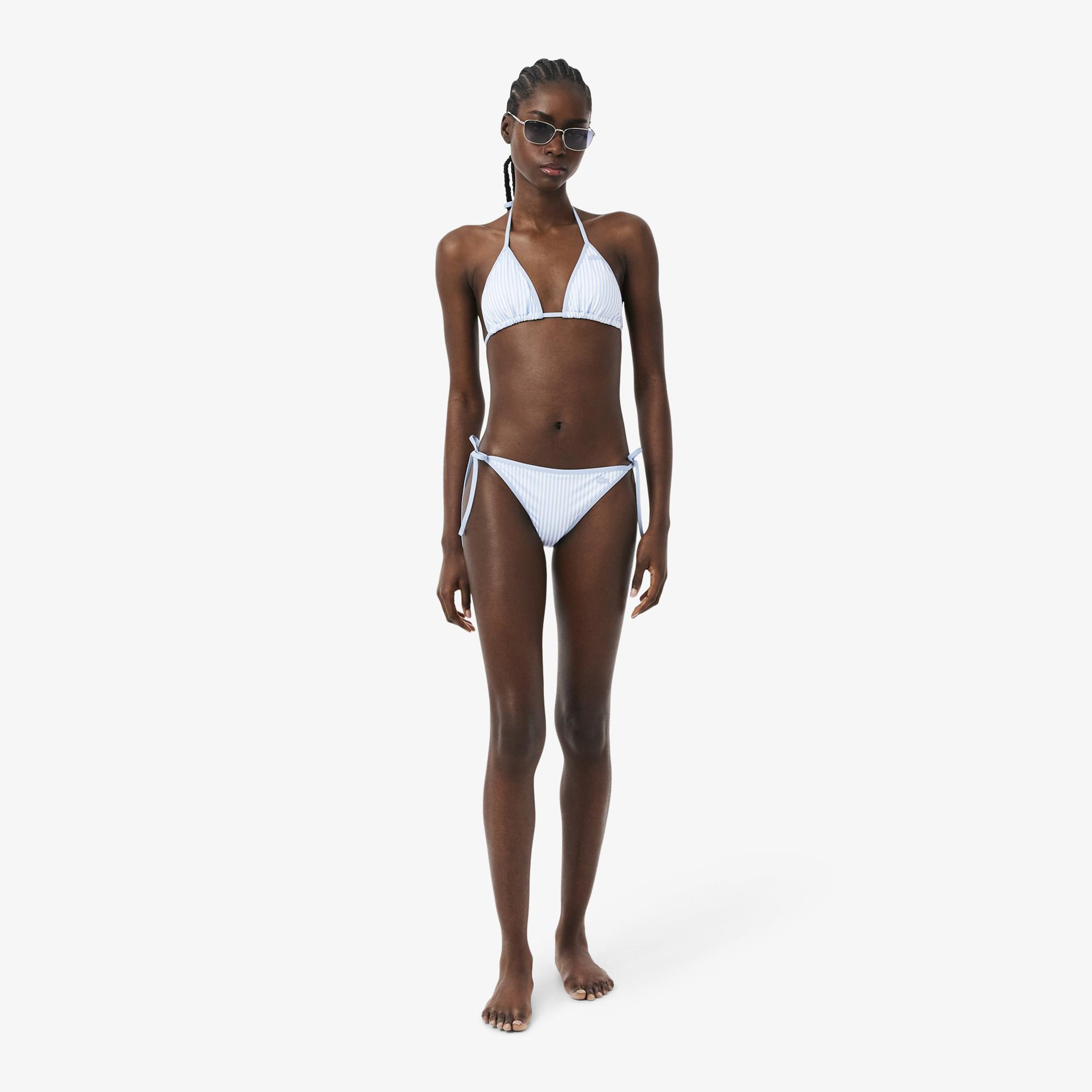 Kadın Çizgili Mavi Bikini Altı