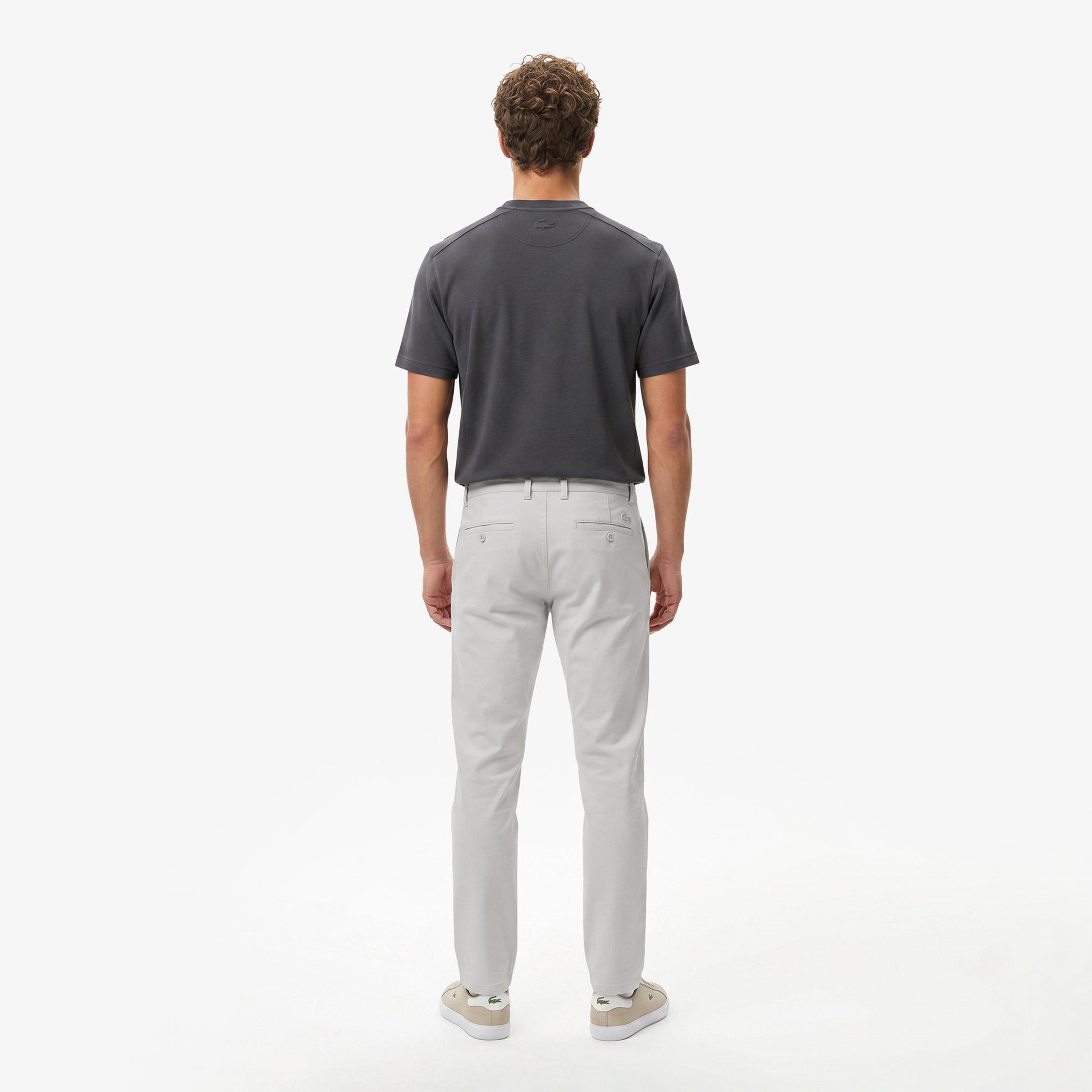 Erkek Slim Fit Gri Chino Pantolon