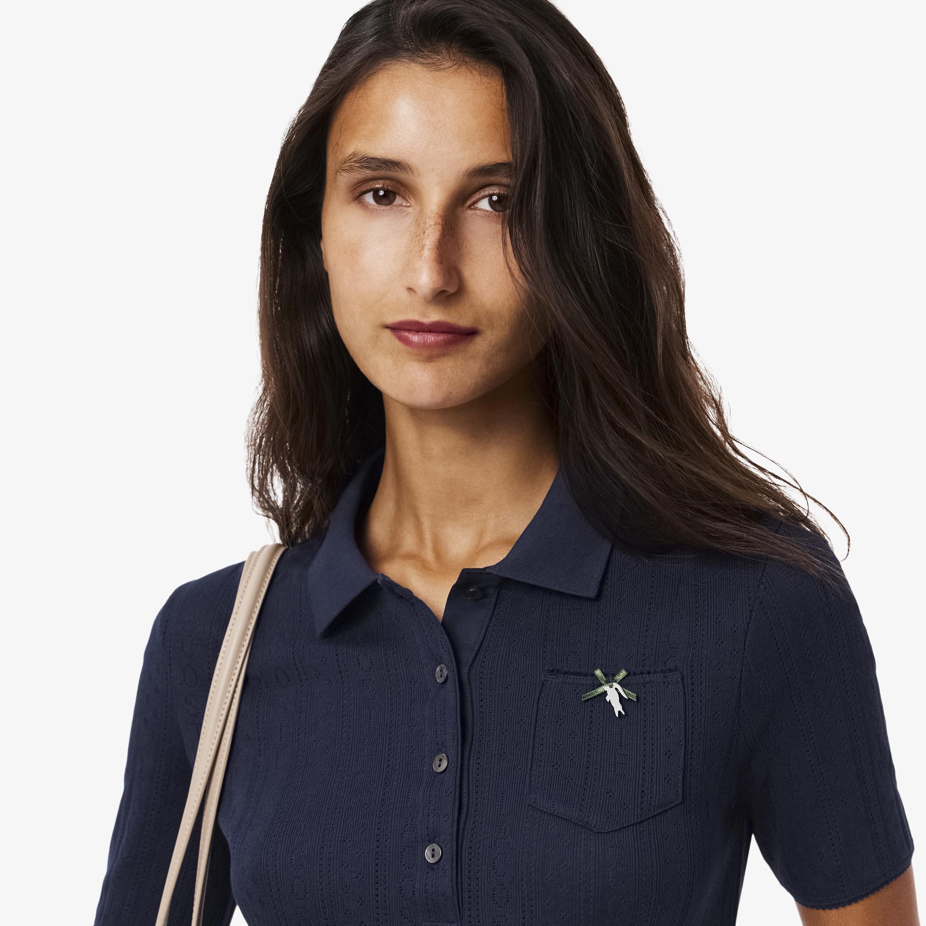 L.12.D Kadın Slim Fit Lacivert Polo