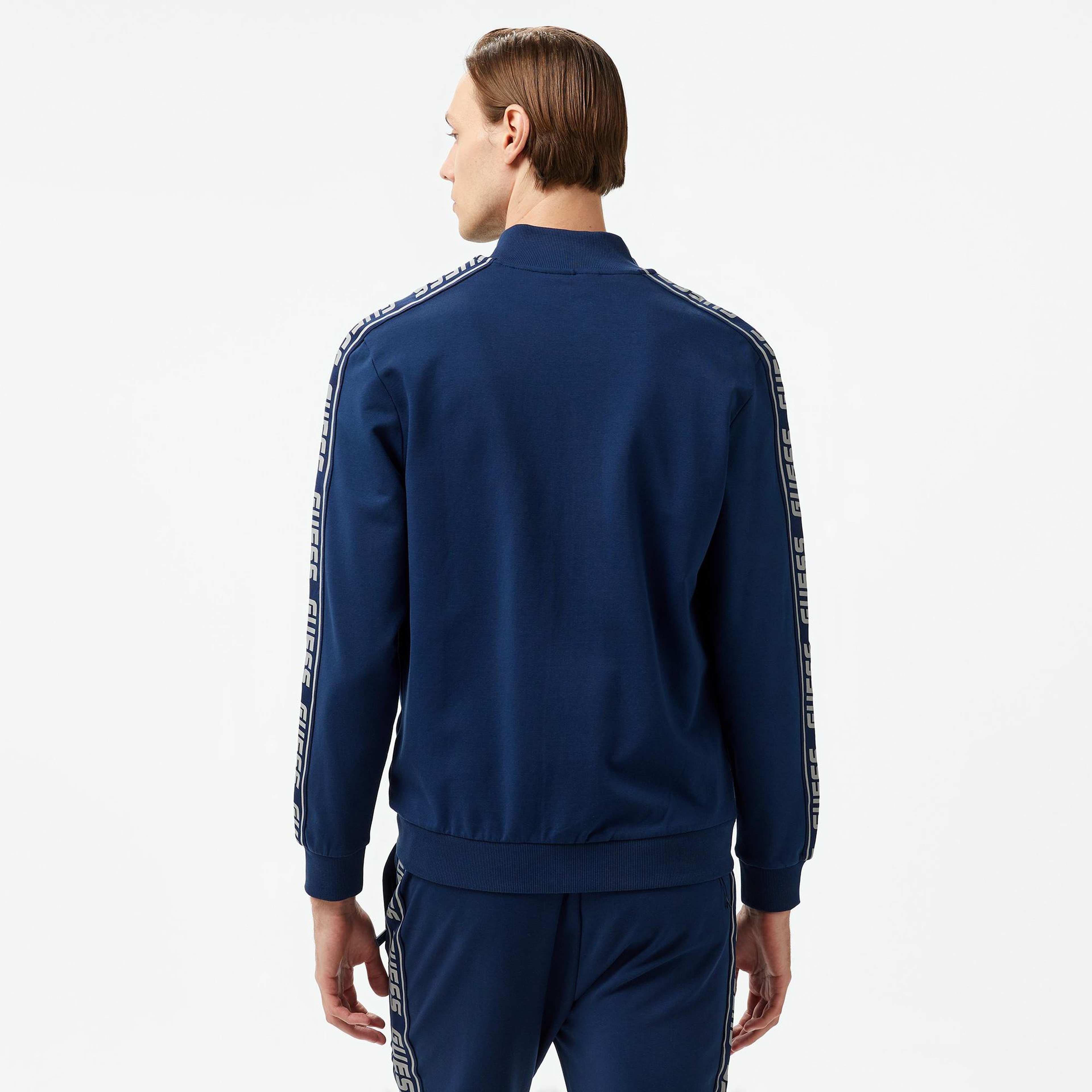 Guess Guess Full Zip Erkek Lacivert Sweatshirt