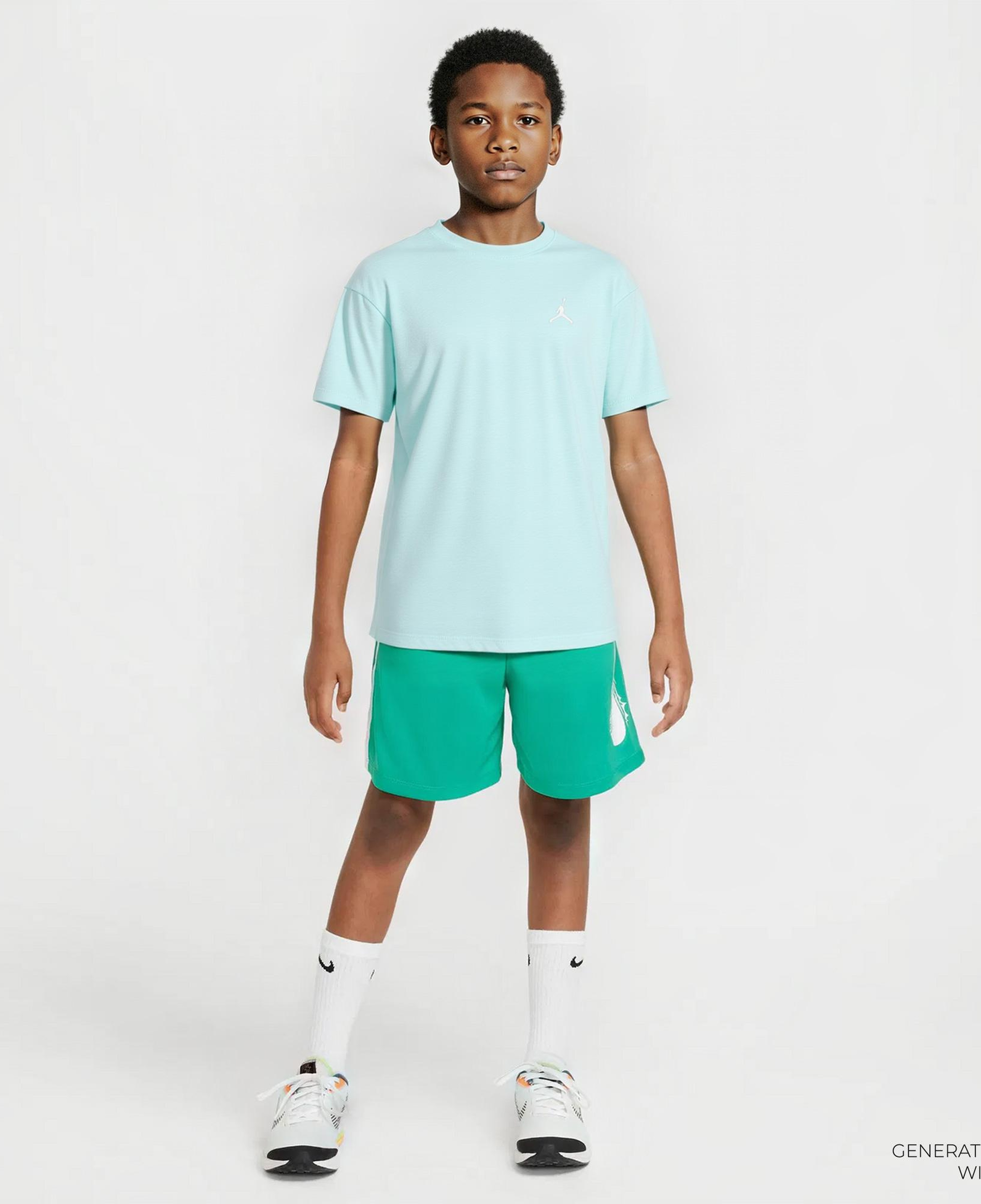 Jordan MJ Brooklyn Essentials Çocuk Mavi Kısa Kol T-Shirt