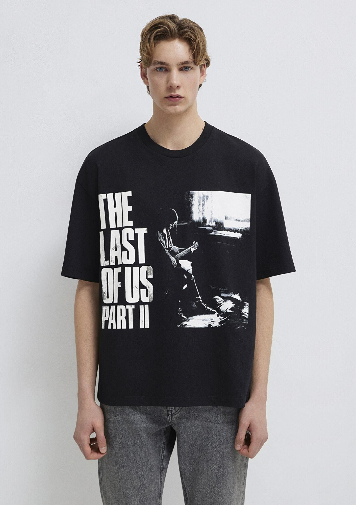 Mavi The Last Of Us Baskılı Siyah Tişört Oversize / Geniş Kesim 0613195-900