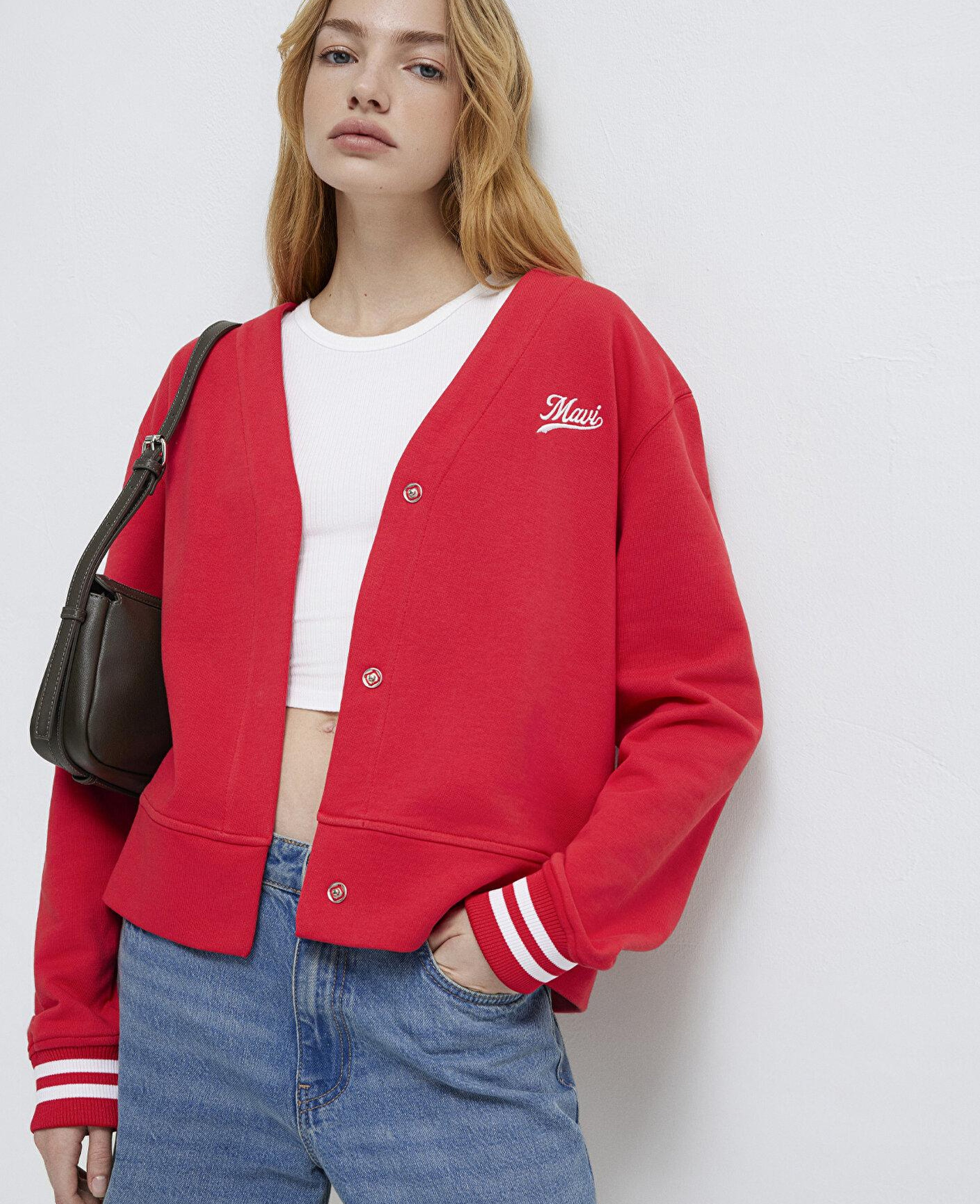 Mavi Mavi Baskılı Kırmızı Sweatshirt 1S10511-70477