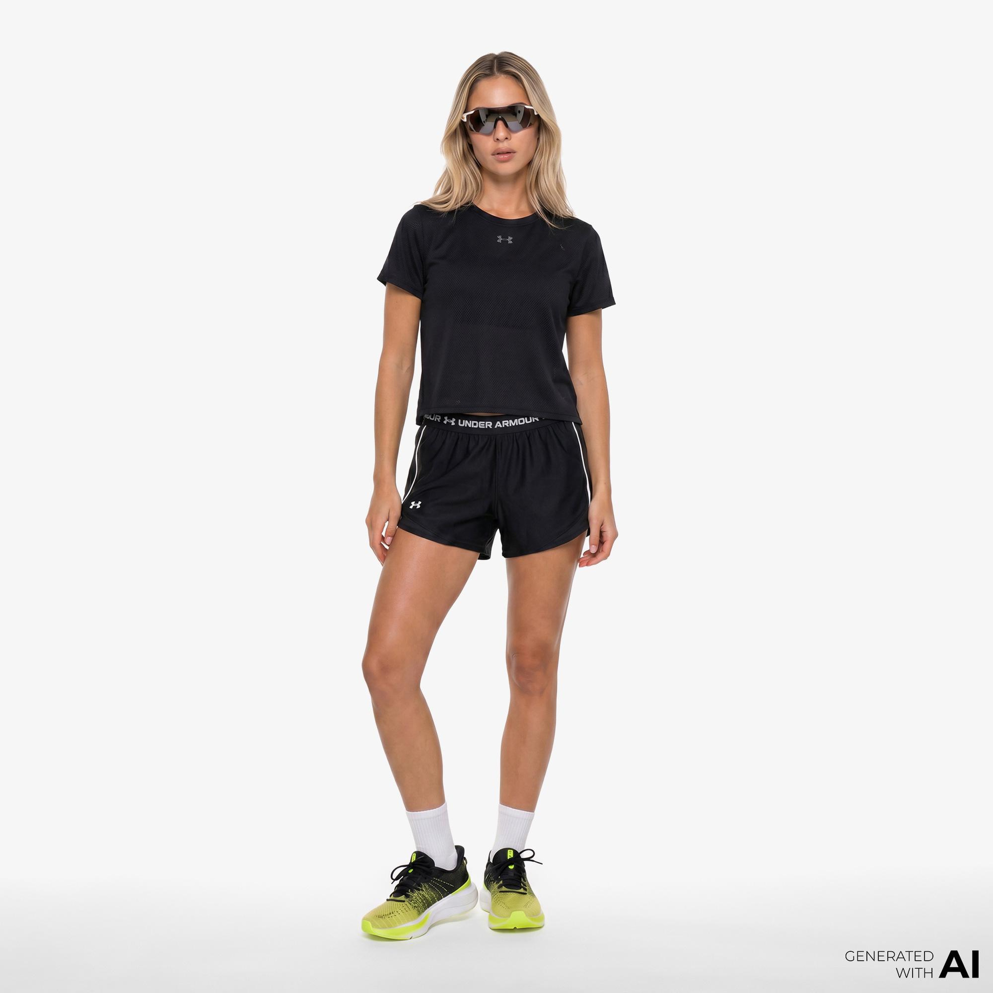 Under Armour Velociti Kadın Siyah Koşu T-Shirt