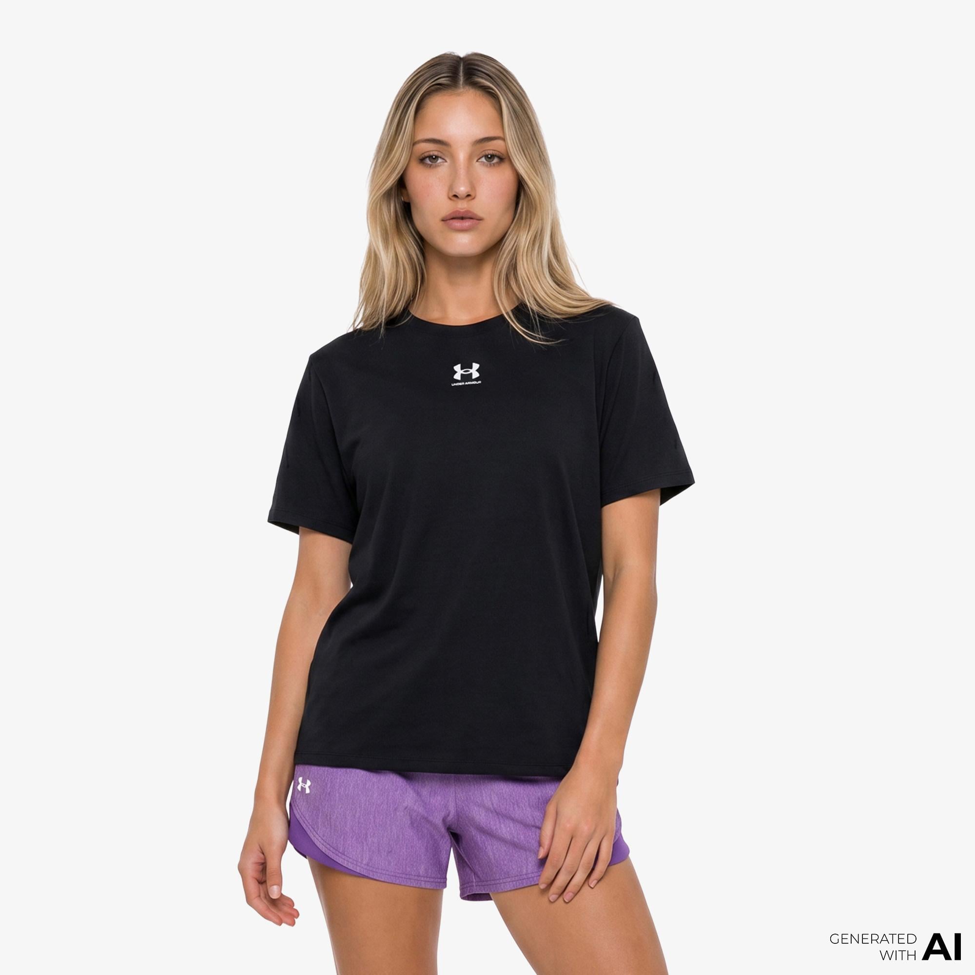 Under Armour Campus Oversize Ss Kadın Siyah T-Shirt