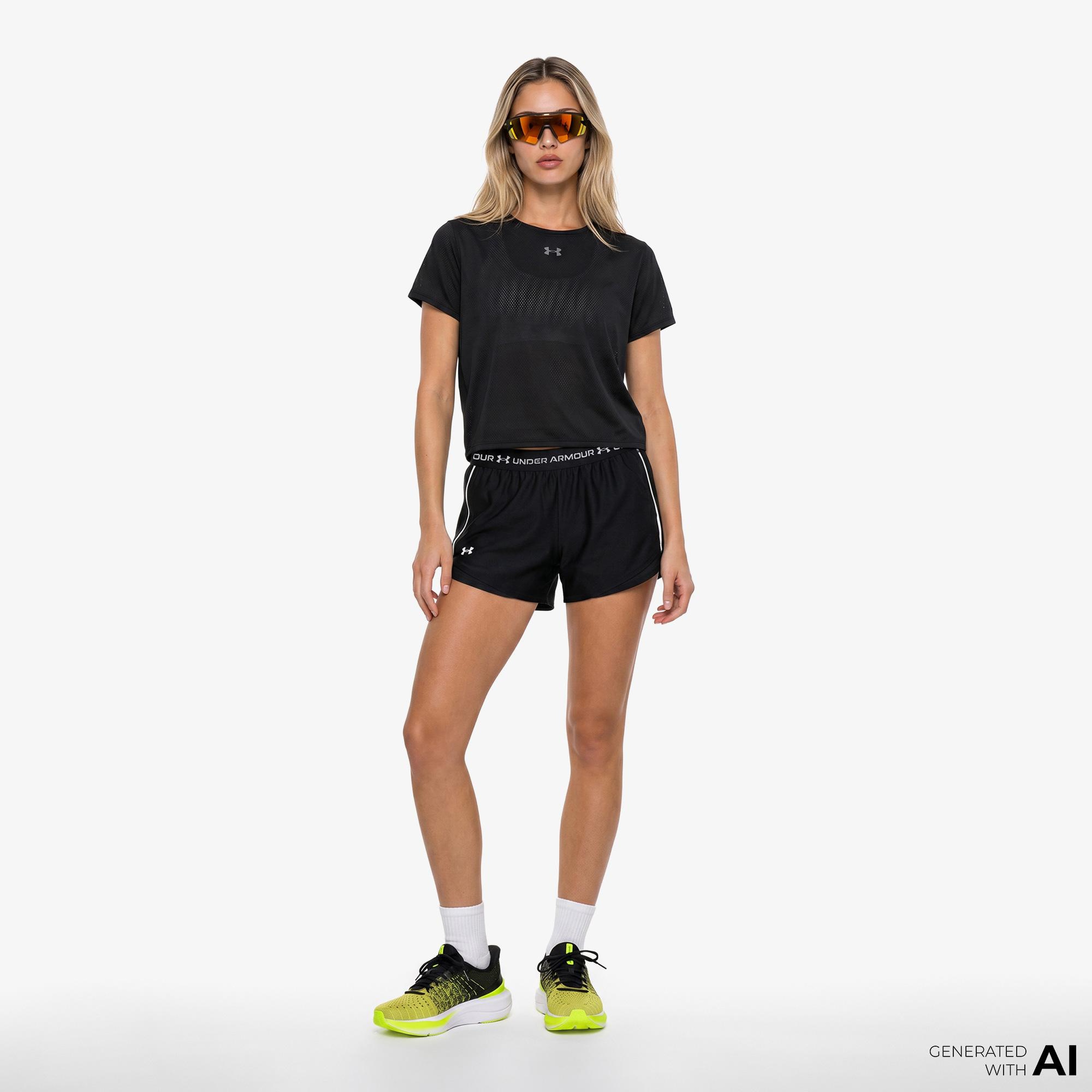 Under Armour Tech Play Up Kadın Siyah Antrenman Şortu