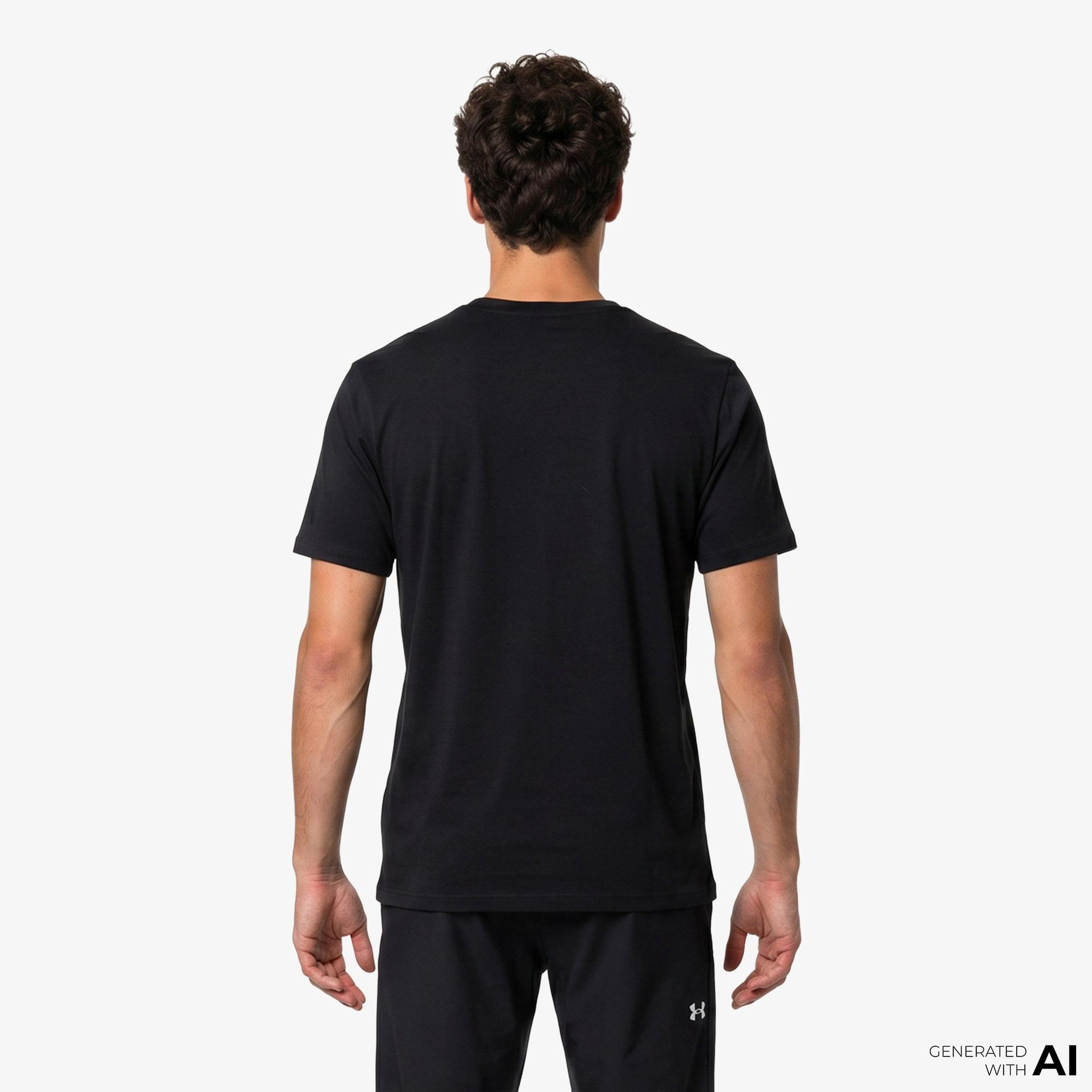 Under Armour 60/40S Armor Globe Ss Erkek Siyah T-Shirt