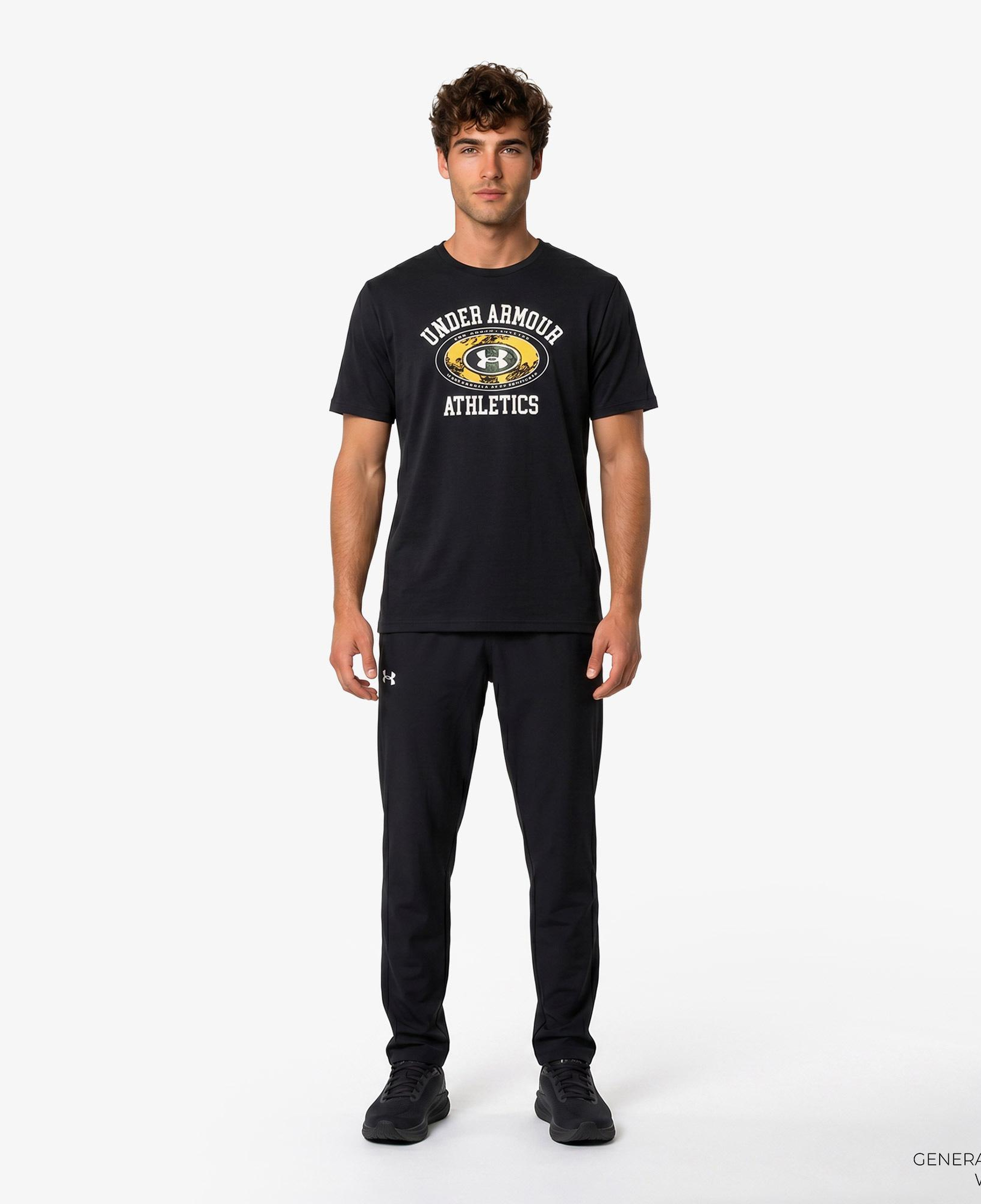 Under Armour 60/40S Armor Globe Ss Erkek Siyah T-Shirt