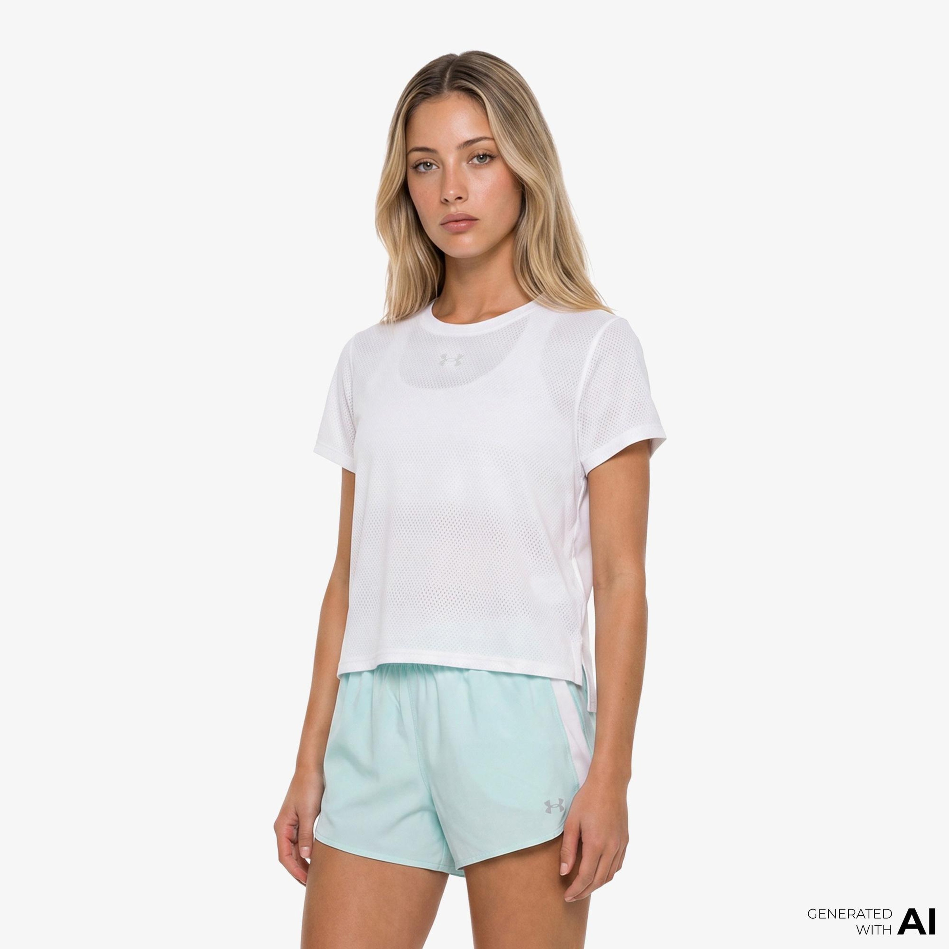 Under Armour Velociti Kadın Beyaz Koşu T-Shirt
